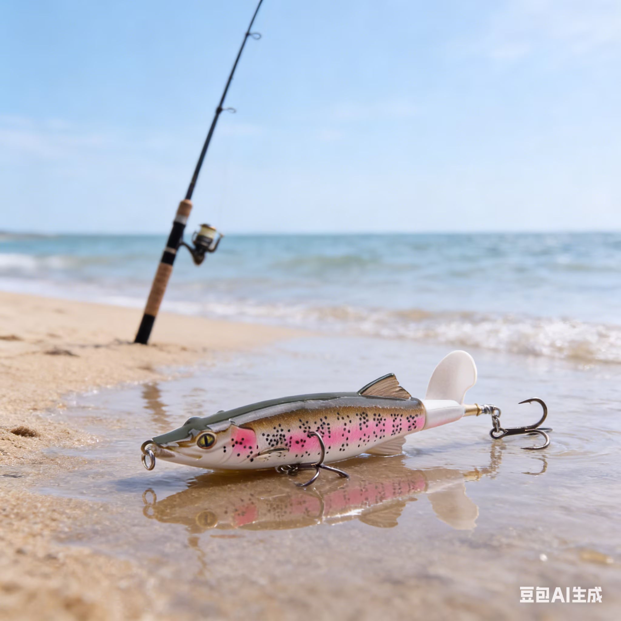 Bisitoy Topwater Fishing Lures, Excellent Hookup Ratio with Propeller Action