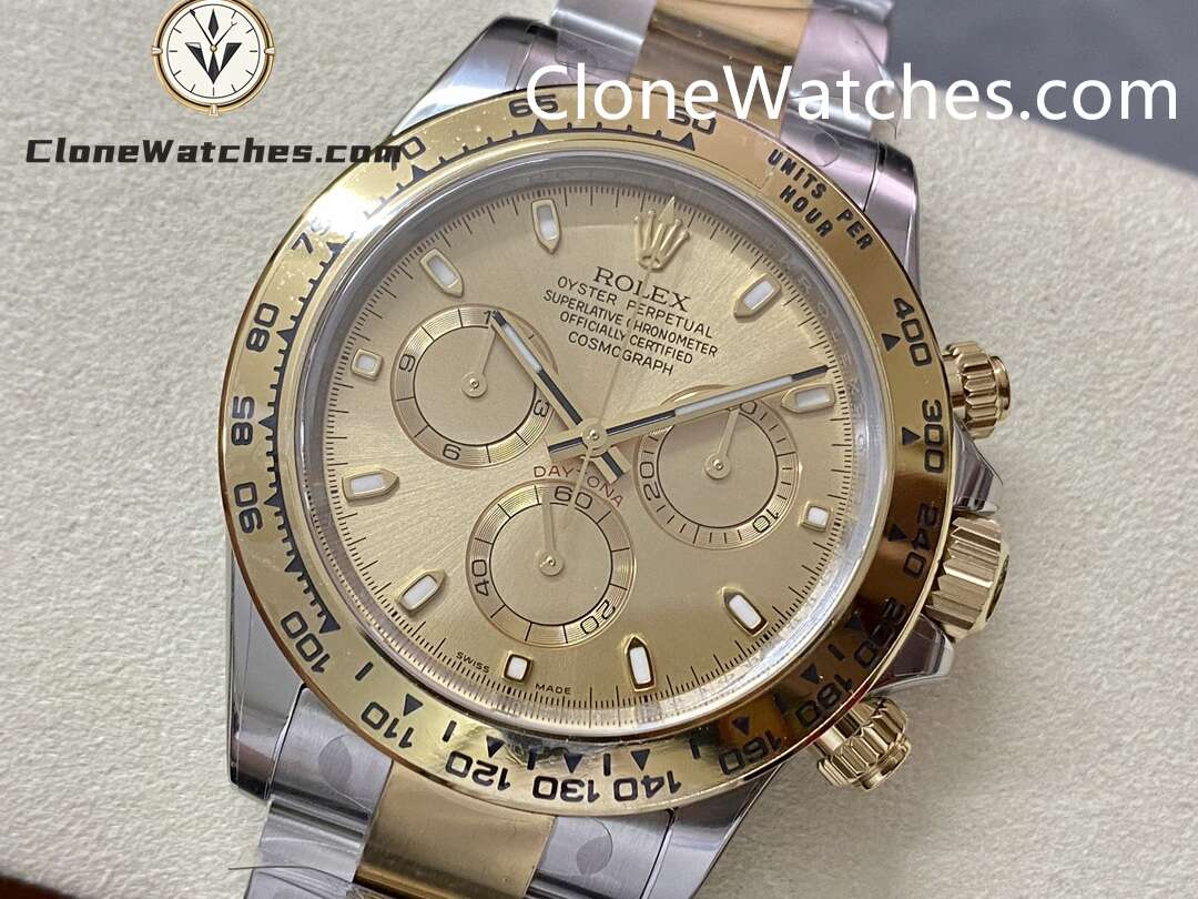 Rolex Super Clone Watches 1:1 Daytona Gold Dial M116503 – 0003 4130 Movement