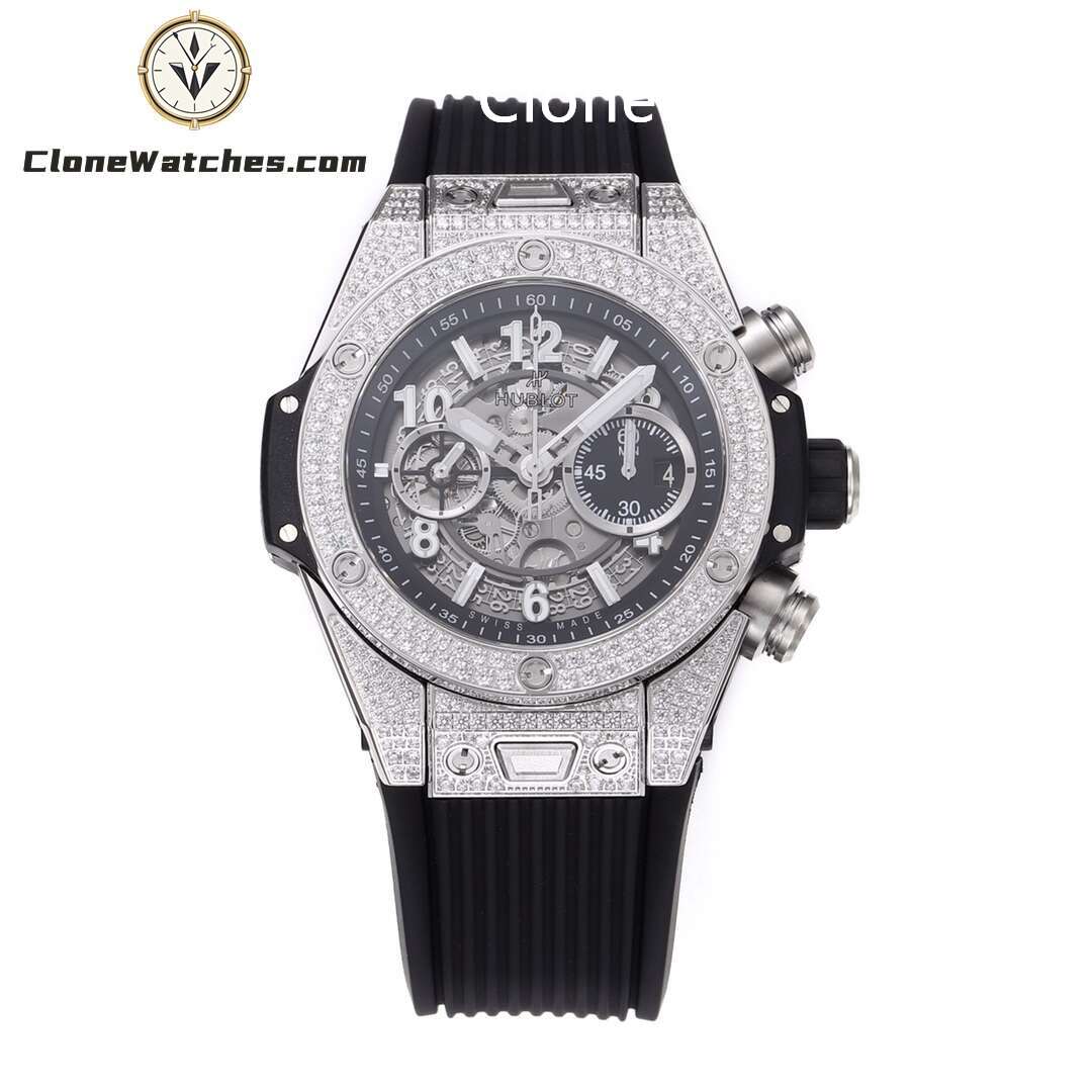 Hublot Super Clone Watches 1:1 Big Bang Unico Titanium Pavé 42mm 441.NX.1171.RX.1704