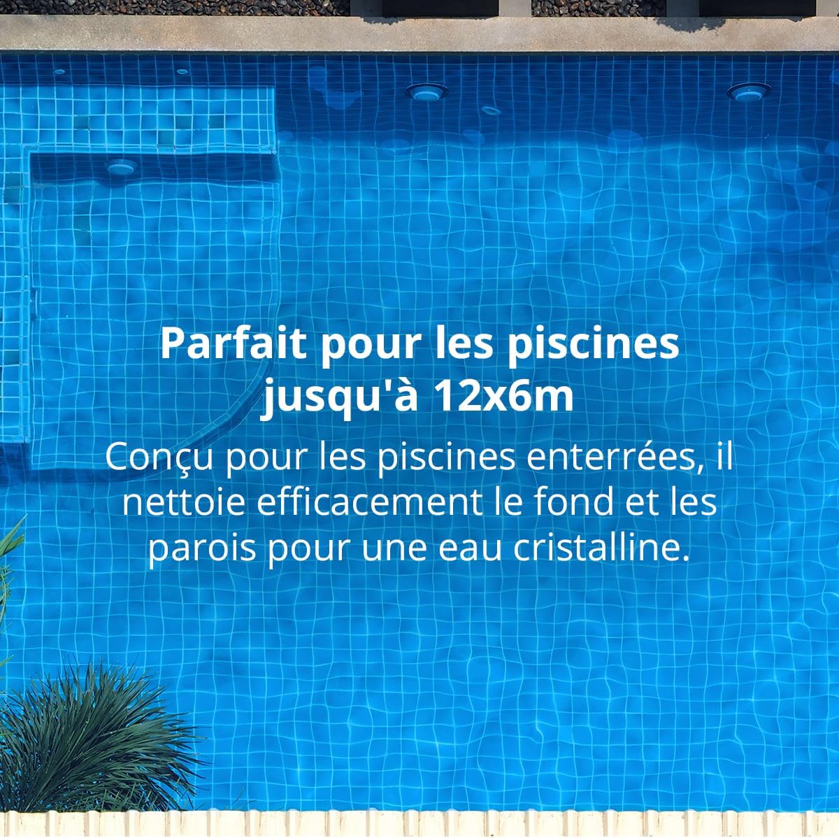 Robot piscine hydraulique MX8 fond parois aspiration mécanique piscines 12 x 6 m