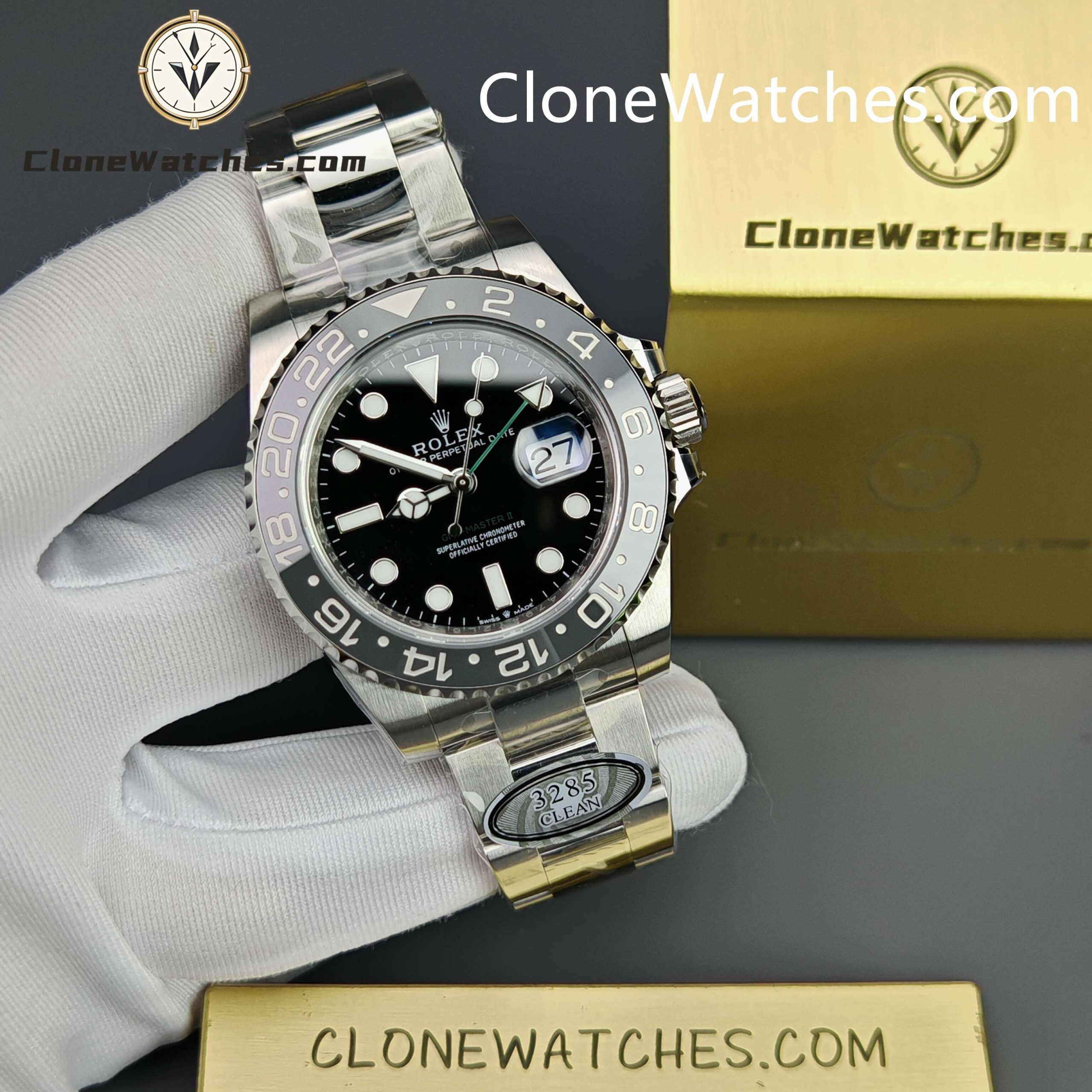 Rolex Super Clone Watches 1:1 Bruce Wayne GMT Master II M126710grnr Oyster 3285 Movement