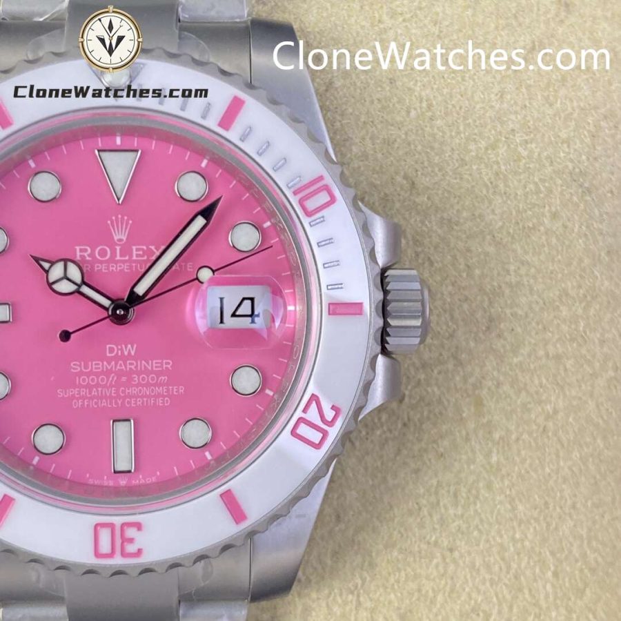 Modified Super Clone Watches 1:1 DiW Rolex Submariner FUCHSIA 3235 Movement