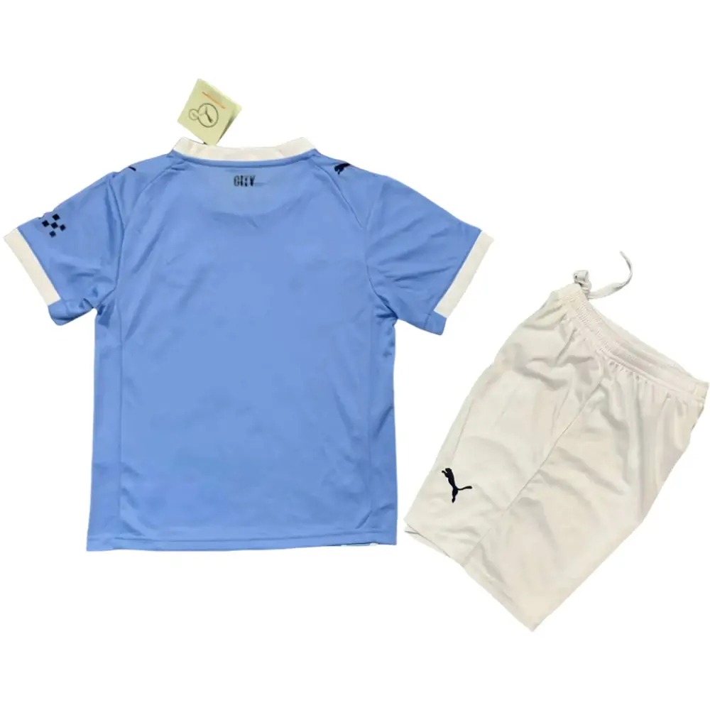 2025-26 Manchester City Home Jersey Children's Set - Fans Edition