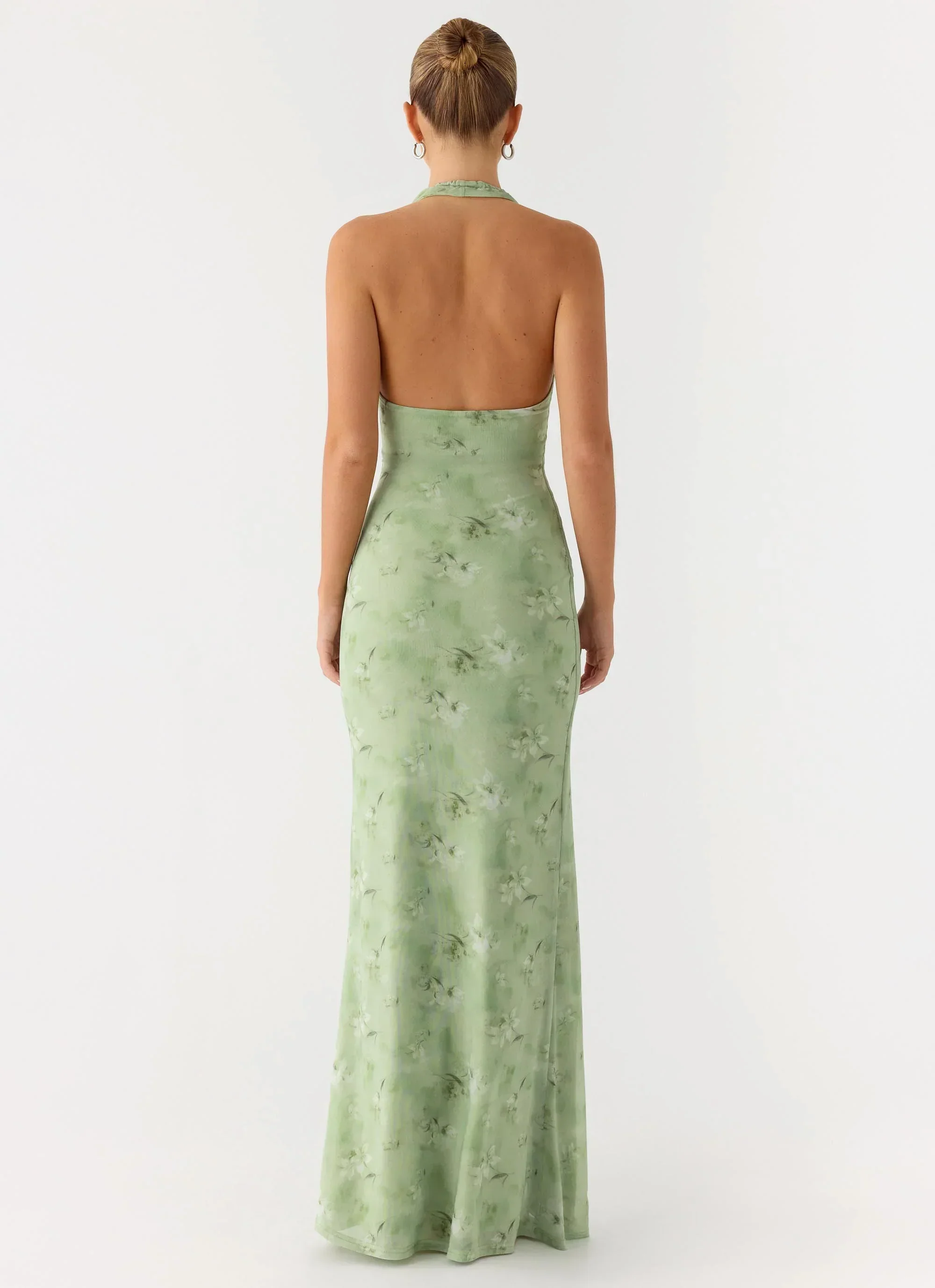 Ask You Twice Maxi Dress - Blurred Lime