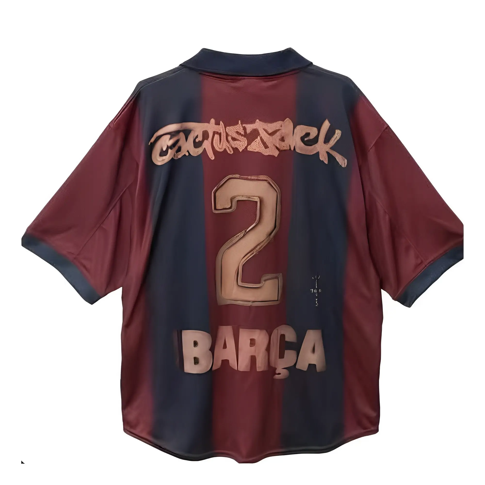 2000/01 New Co-branded Barcelona SCOTT Short-sleeved Retro Jersey-Fans