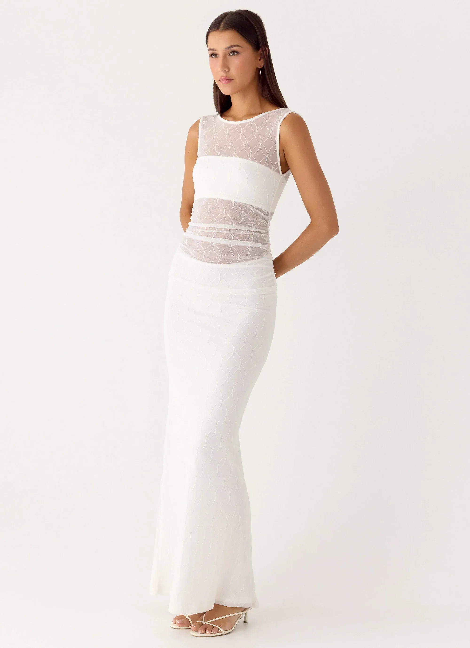 Sabre Maxi Dress - White
