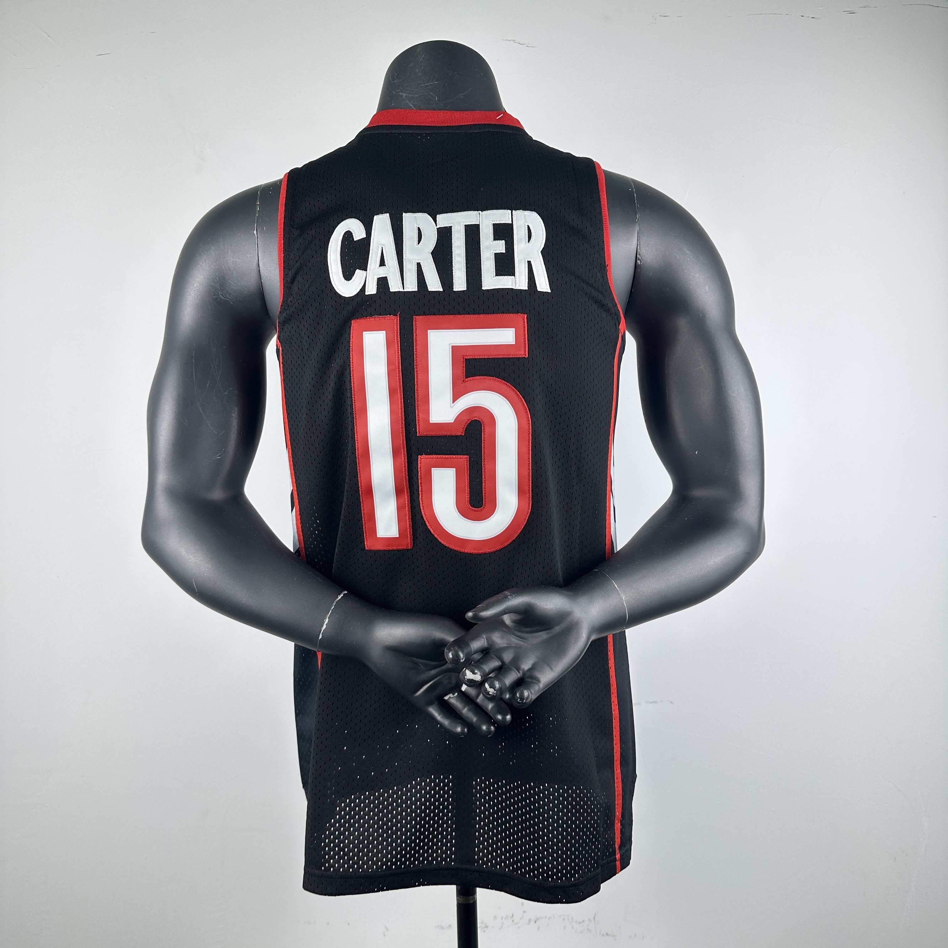 Embroidered MN retro jersey, Raptors 99/00 season, black and purple, No. 15, Carter