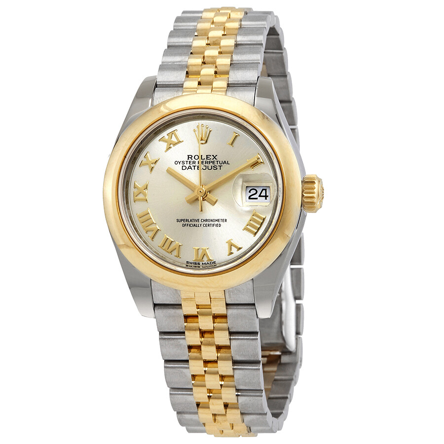 Rolex Lady Datejust 28 Silver Dial Steel and 18K Yellow Gold Watch 279163SRJ（Lifetime free warranty+90-days replacement service & Refund!.）