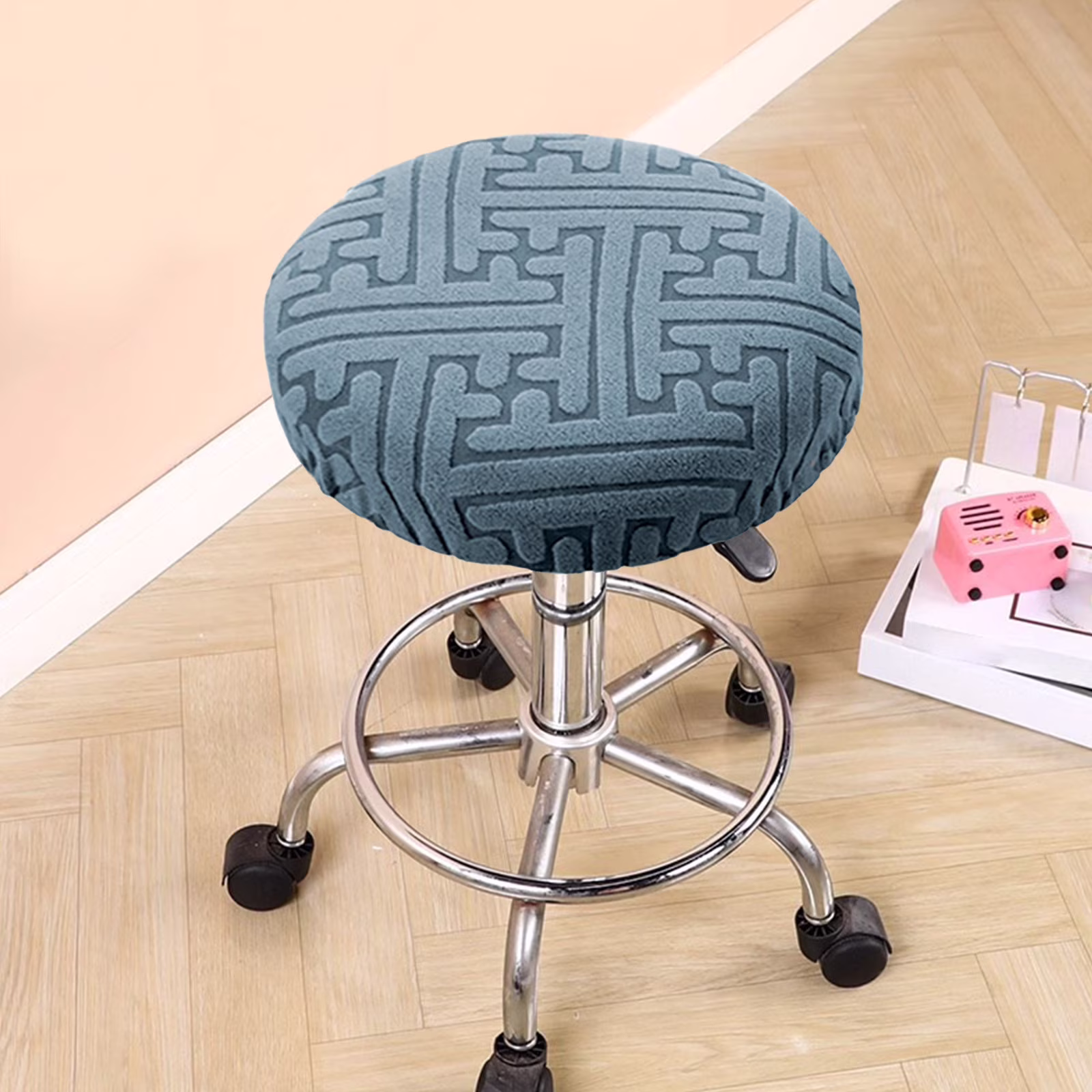 Stool Covers Round,Elastic Bar Stool Covers Washable Stool Cushion Slipcover,Stretchy Bar Chair Seat Cover