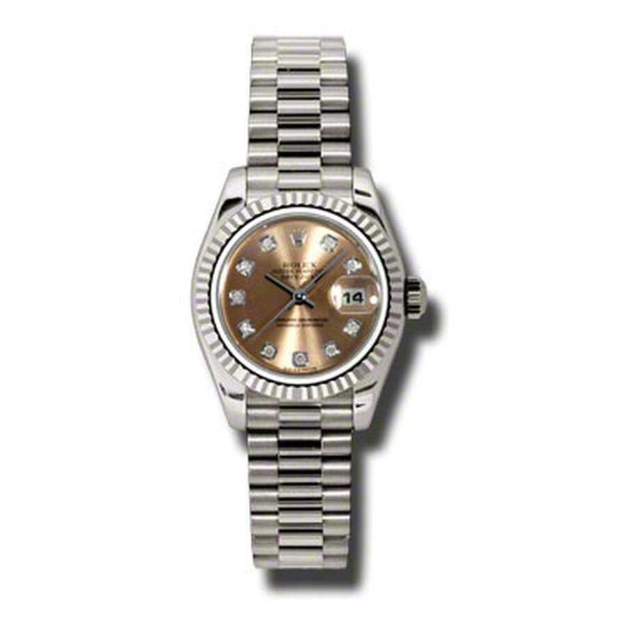 Rolex Lady-Datejust 26 Pink Dial 18K White Gold President Automatic Ladies Watch 179179PDP（Lifetime free warranty+90-days replacement service & Refund!.）
