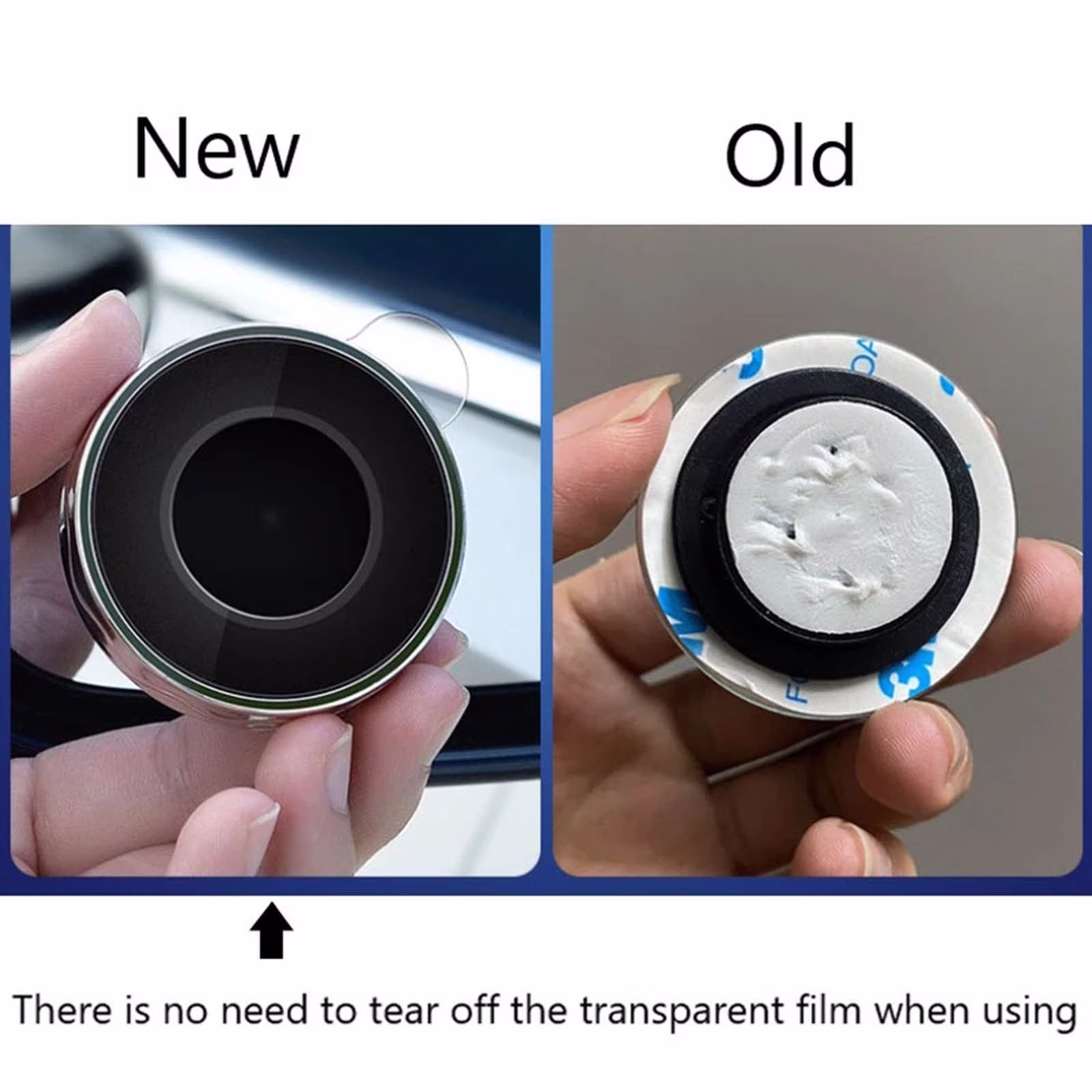 Foqnuq 2Pcs 360° Rotating Car Blind Spot Mirror, HD Glass Wide-Angle Rearview Mirror with Suction Cup Mount for Expanded Field of Vision