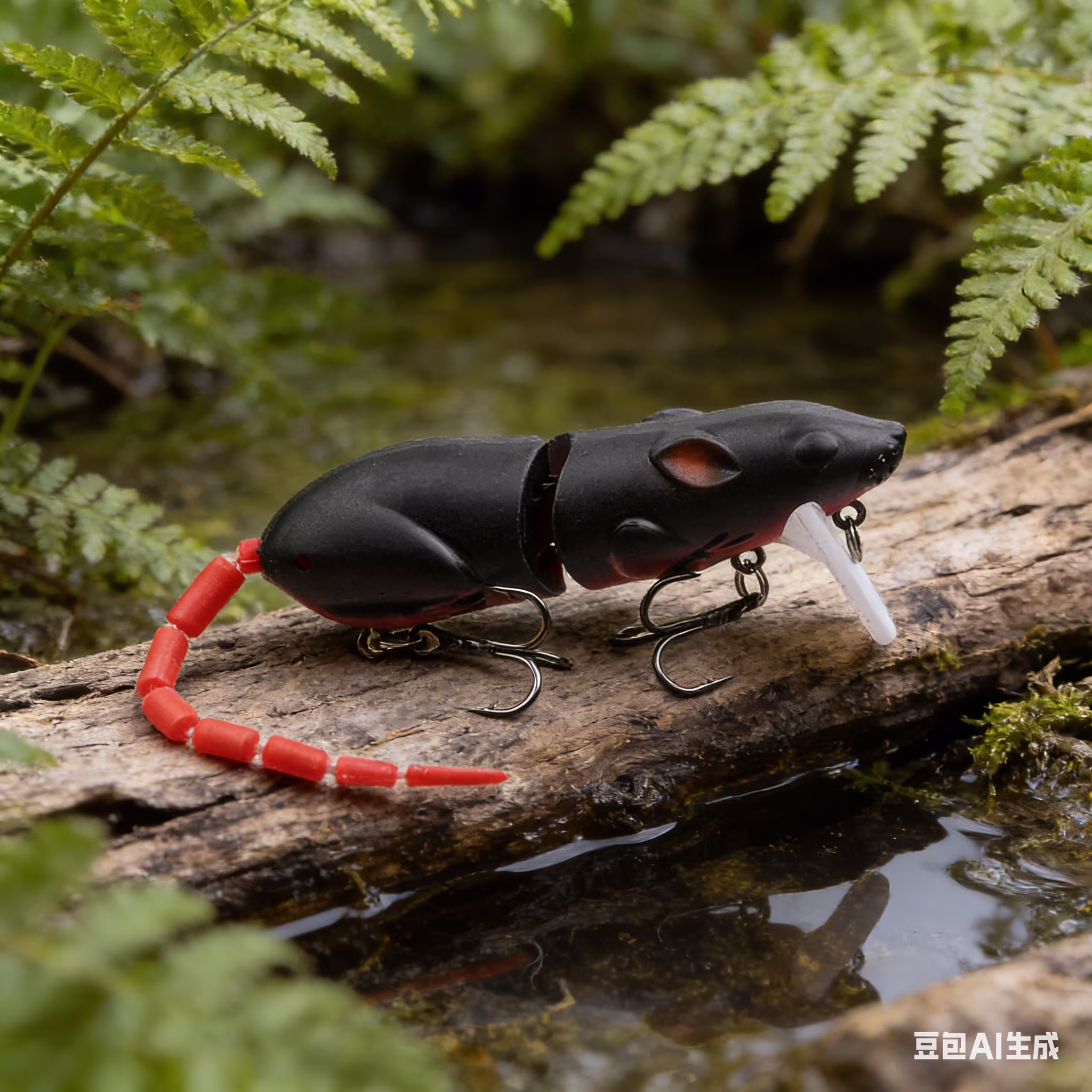 Bisitoy Topwater Mouse Fishing Lures, Lifelike Rat Lure for Topwater Fishing in Lakes and Rivers