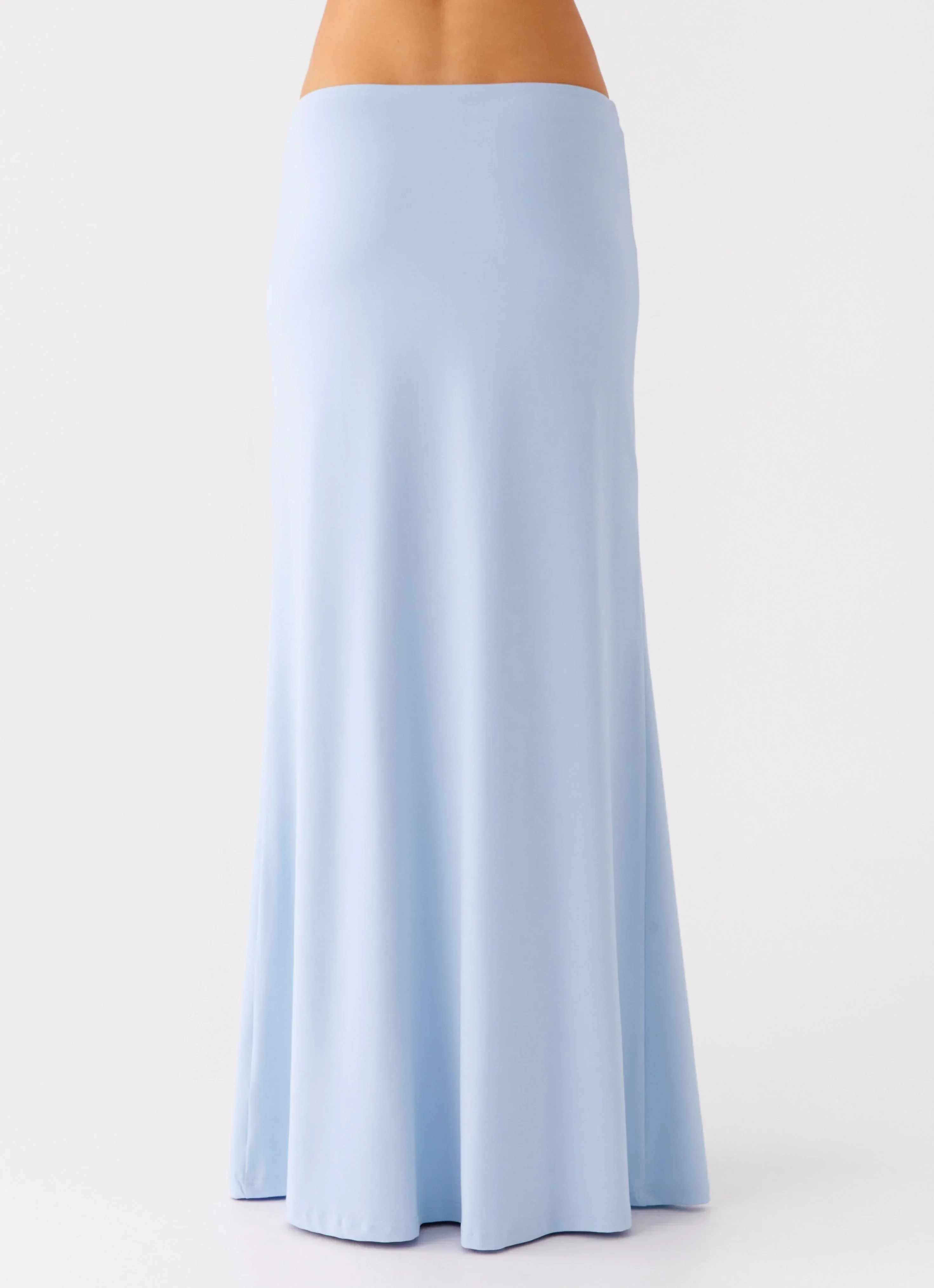 Like A Flower Maxi Skirt - Baby Blue