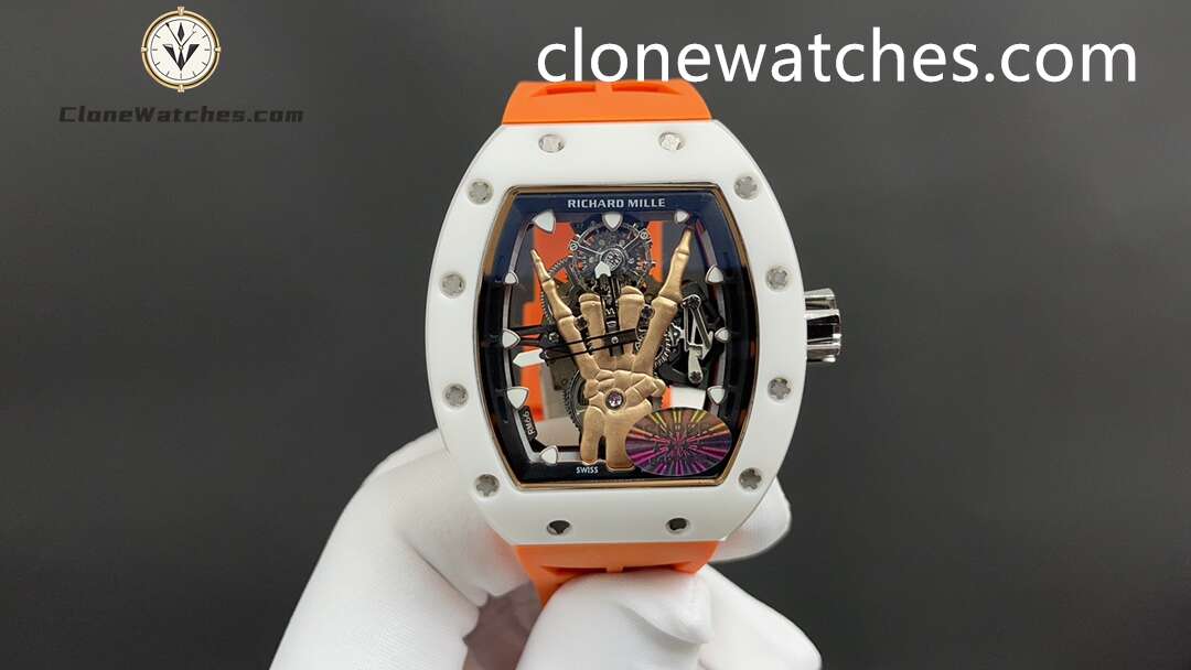 Richard Mille Super Clone Watches 1:1 RM 66 Freedom Proclaimed Tourbillon Orange Strap