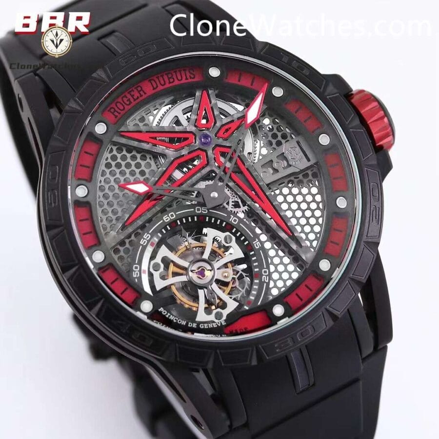 Roger Dubuis Super Clone Watches 1:1 Excalibur Spider Skeleton Dial DBEX0817 39MM