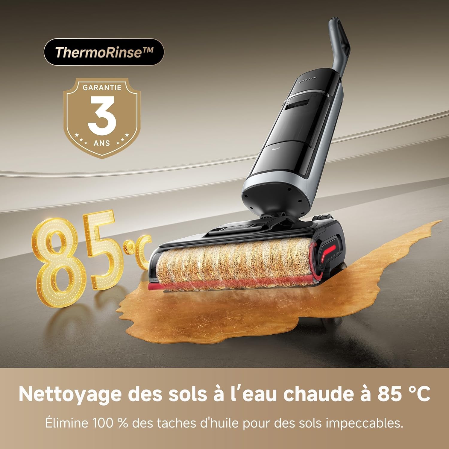 Aspirateur laveur H15 Pro Heat nettoyage sols 85°C bras robotisé IA 22000Pa séchage 5 min contrôle app