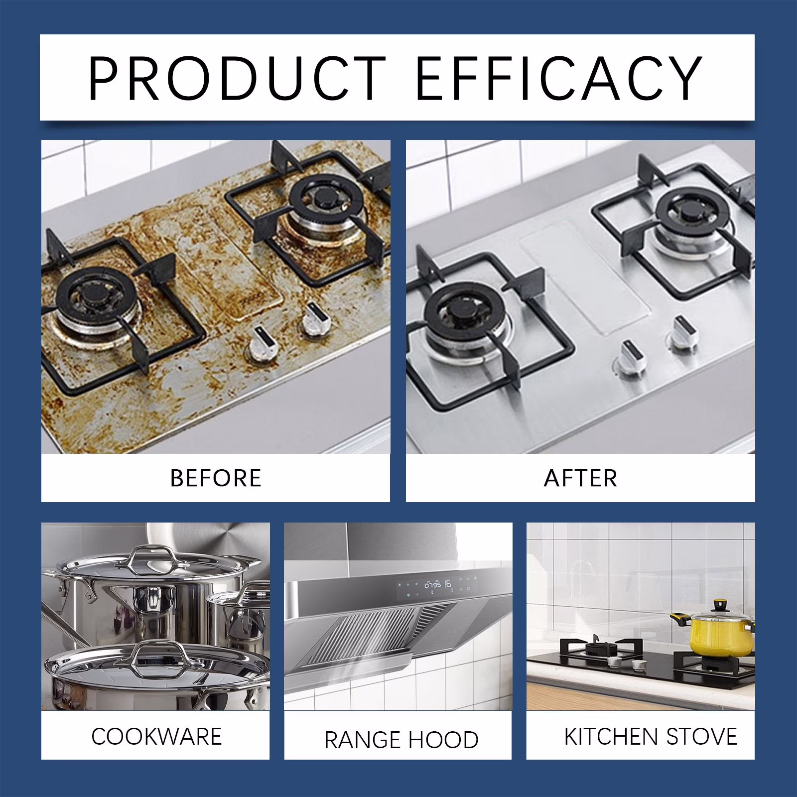 Qocolhg Heavy Duty Gas Range & Stove Top Cleaner and Degreaser, Clearance