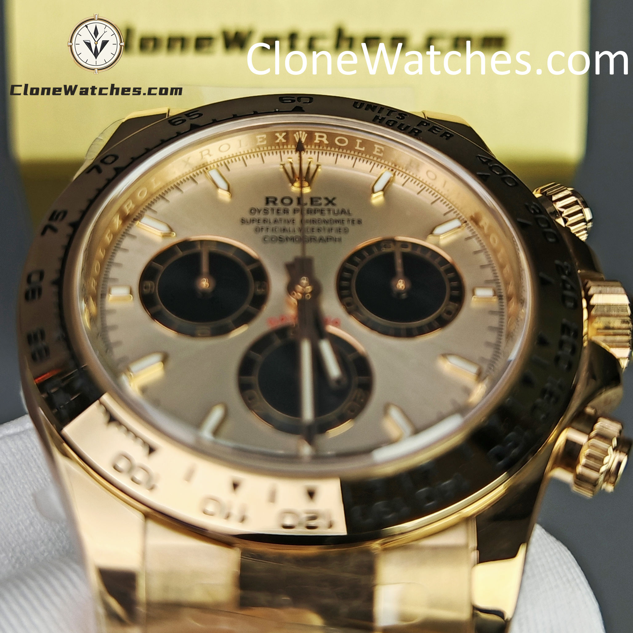 Rolex Super Clone Watches 1:1 Daytona Sundust Dial Rose Gold 126505-0003 4131 Movement