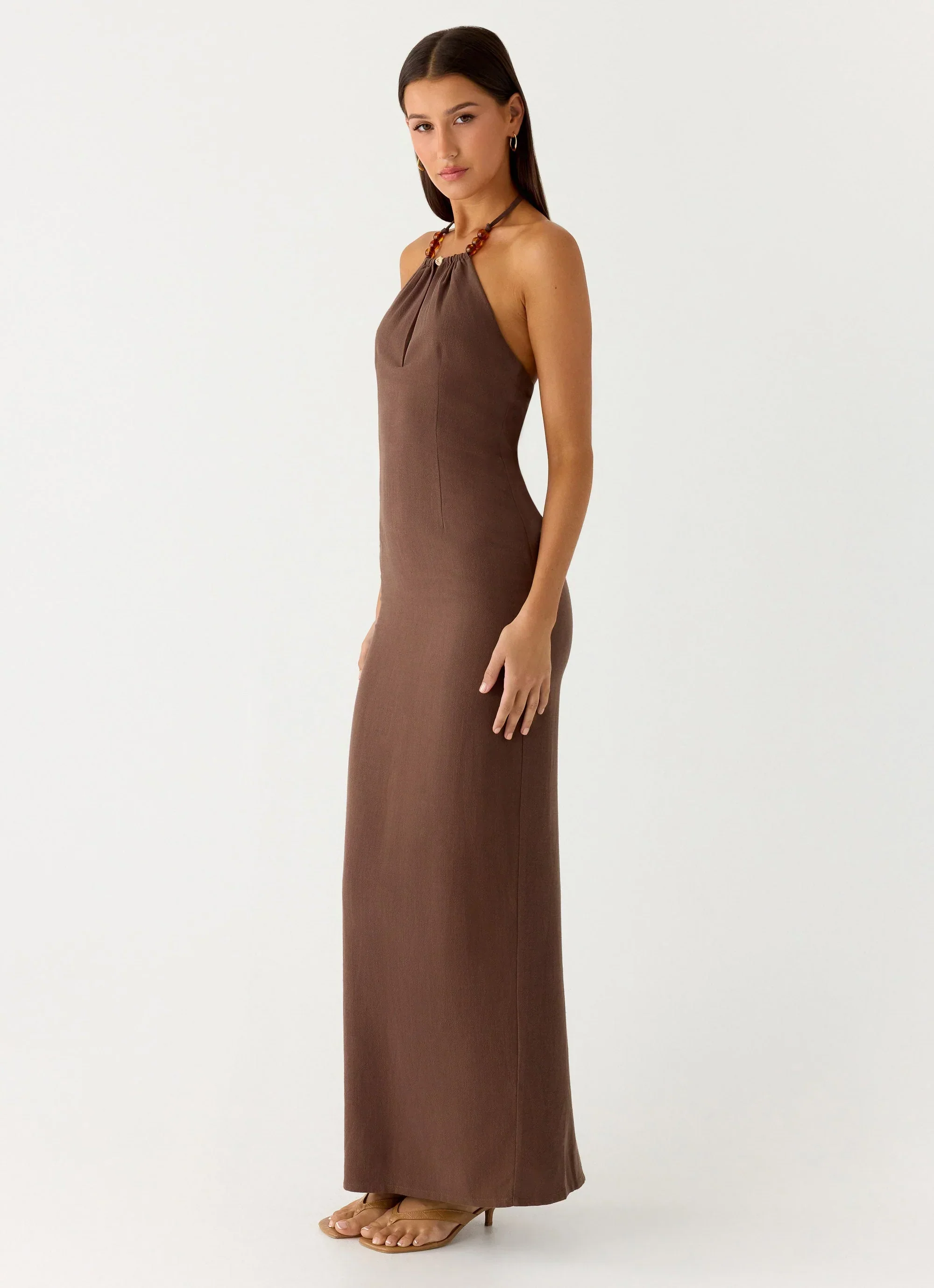 Bloomers Maxi Dress - Brown