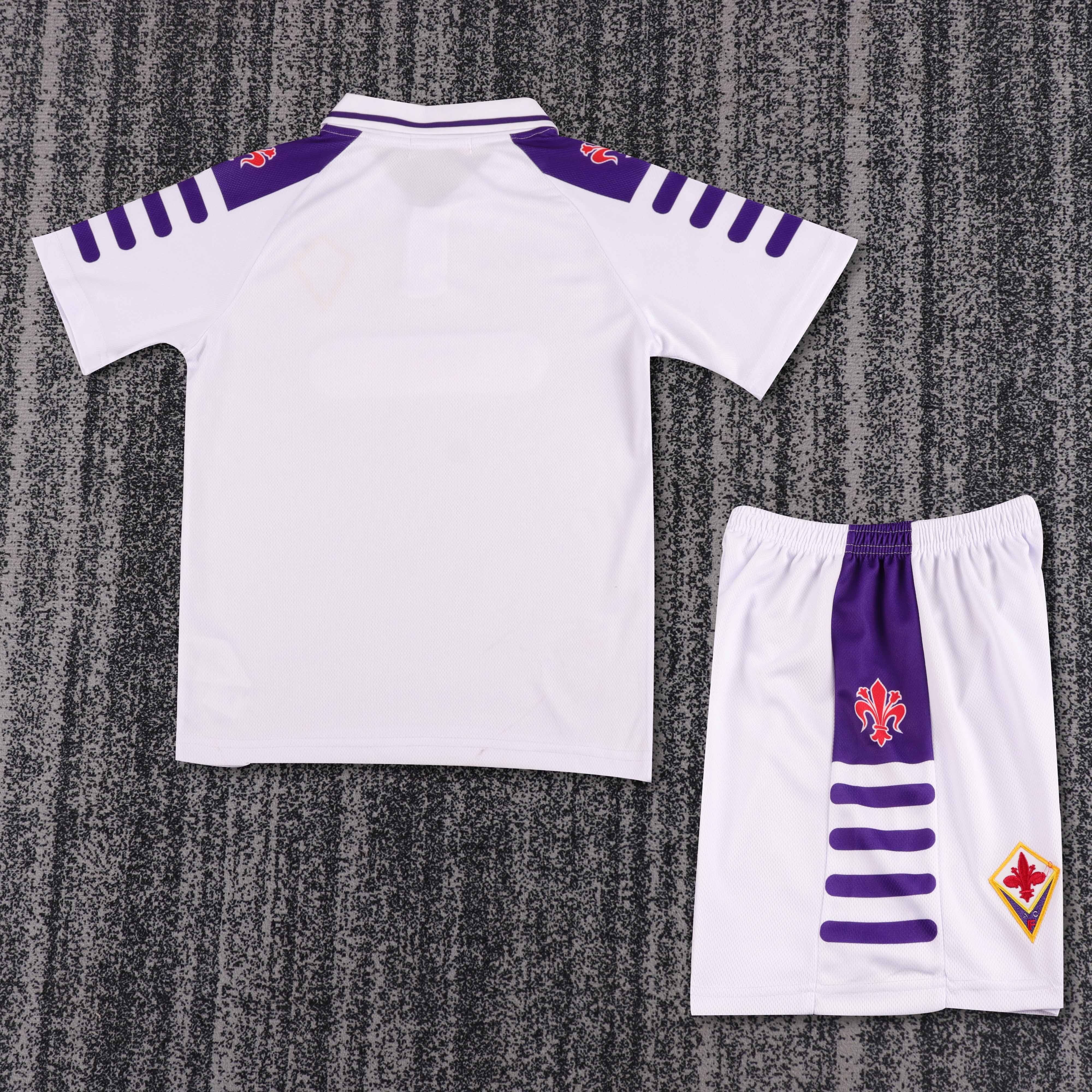 1998-99 Fiorentina Away Retro Children's Jersey Set - Fans Edition