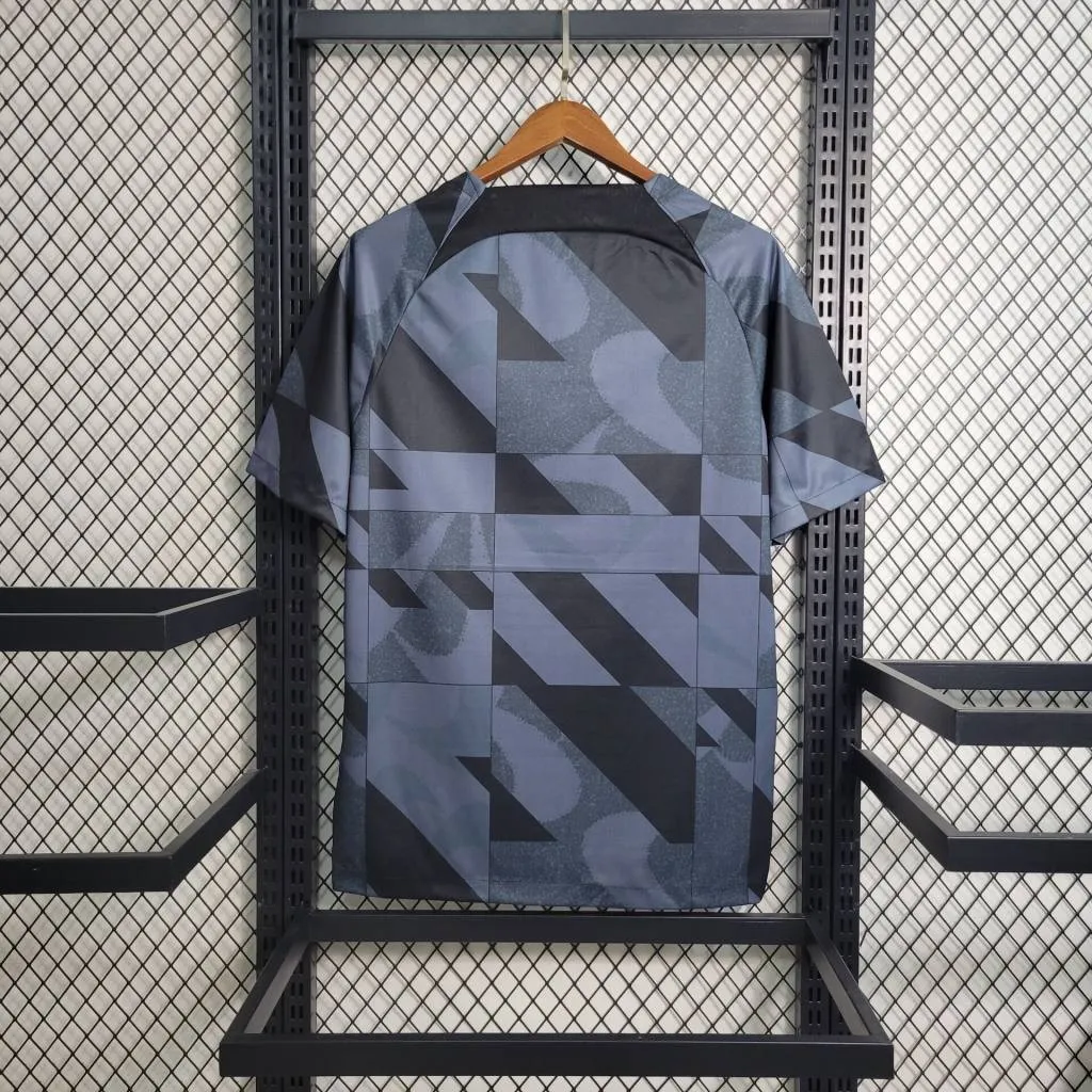 2023/2024 Barcelona Training Wear Gray Jersey - Fans Edition