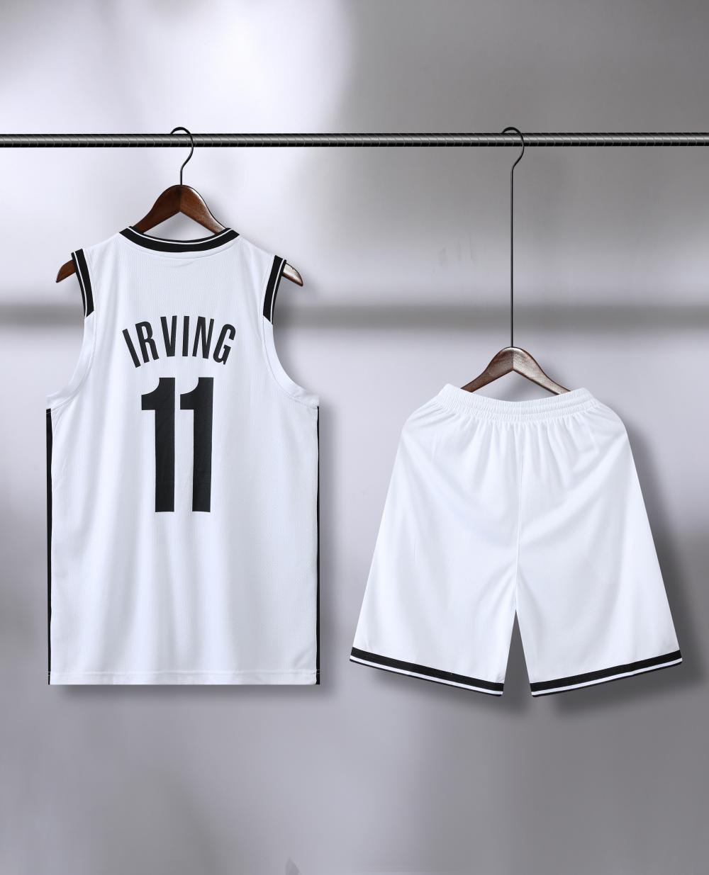 Nets basketball uniform white suit No. 11 Irving