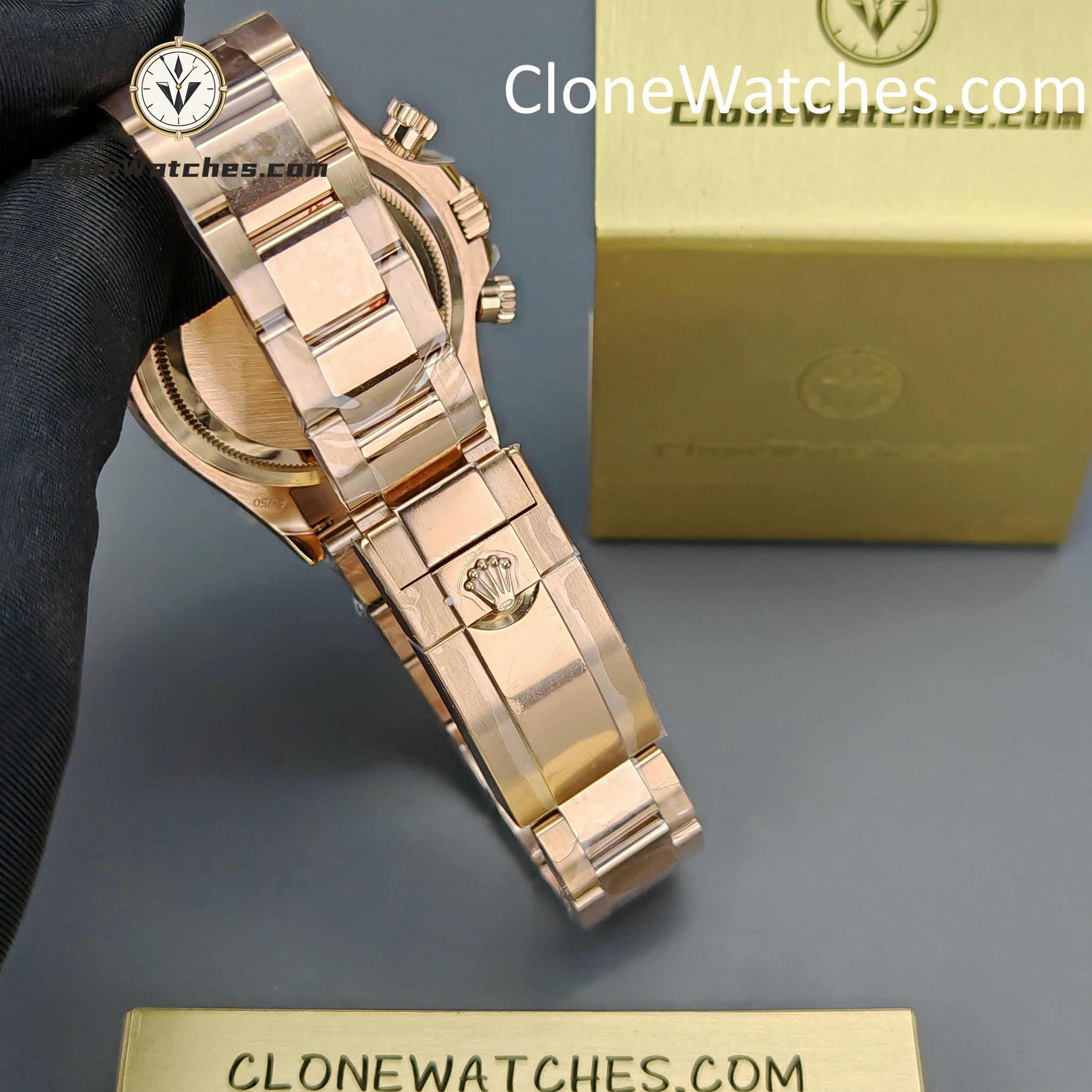 Rolex Super Clone Watches 1:1 Daytona Rose Gold Brown Dial M126505-0005 4131 Movement