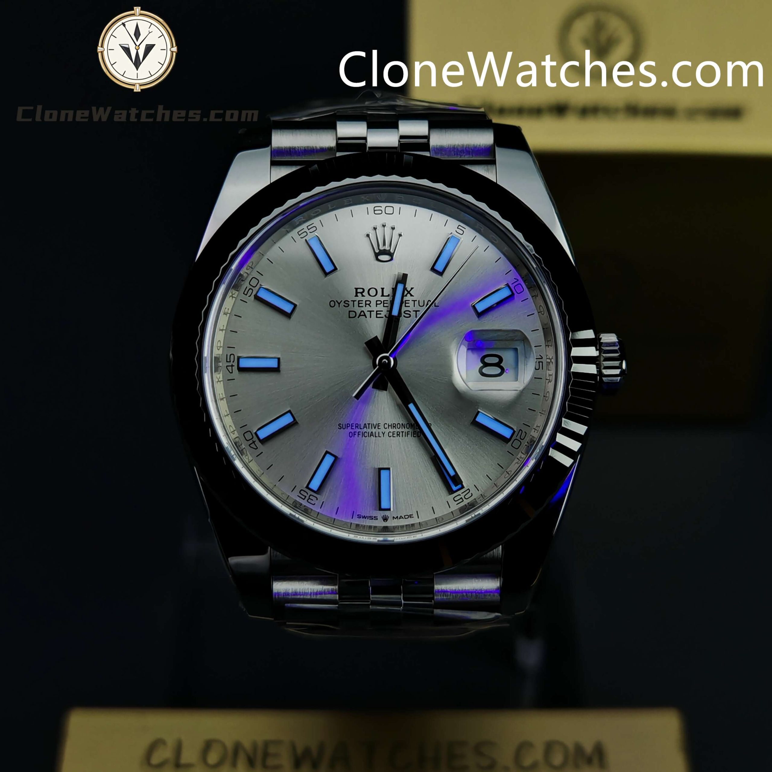 Rolex Super Clone Watches 1:1 DateJust Silver Dial m126334-0004 Jubilee 41MM 3235 Movement
