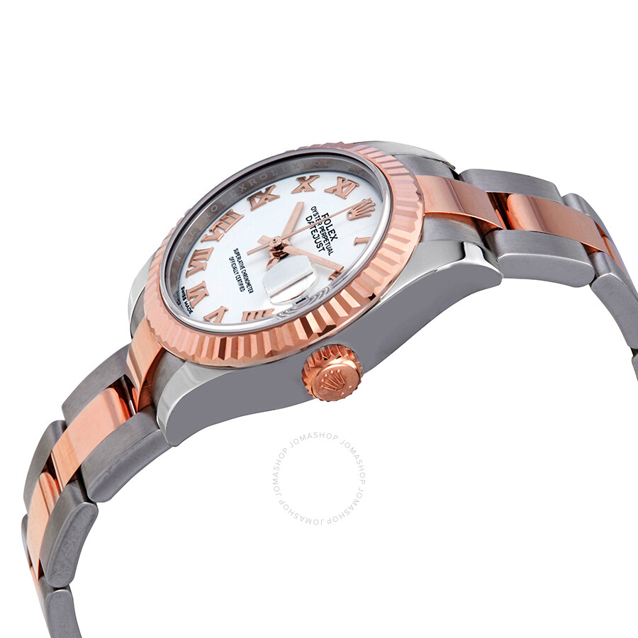 Rolex Lady-Datejust 28 White Dial Ladies Steel and 18kt Everose Gold Oyster Watch 279171WRO（Lifetime free warranty+90-days replacement service & Refund!.）