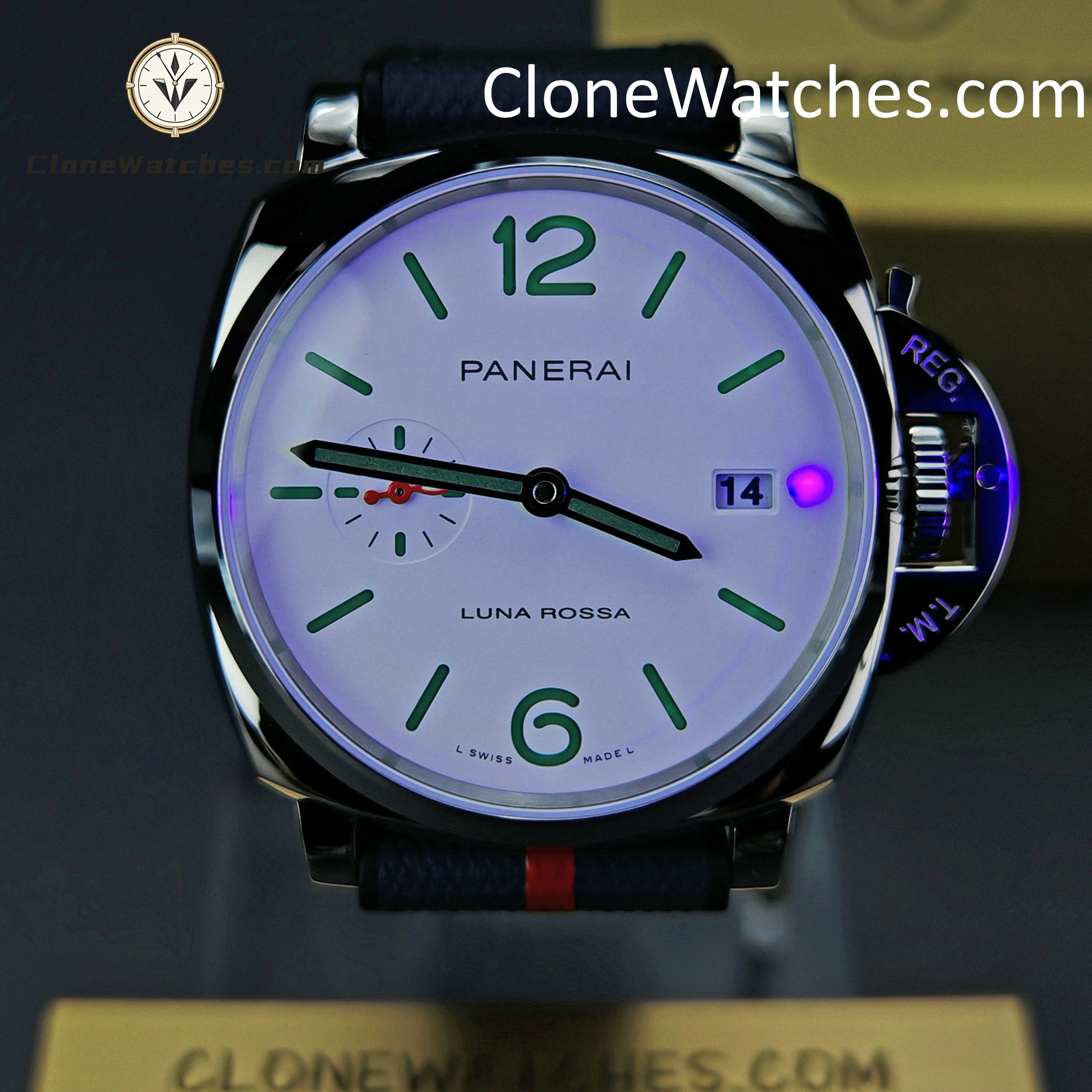 Panerai Super Clone Watches 1:1 Luminor Due Luna Rossa PAM01381 White Dial 42mm