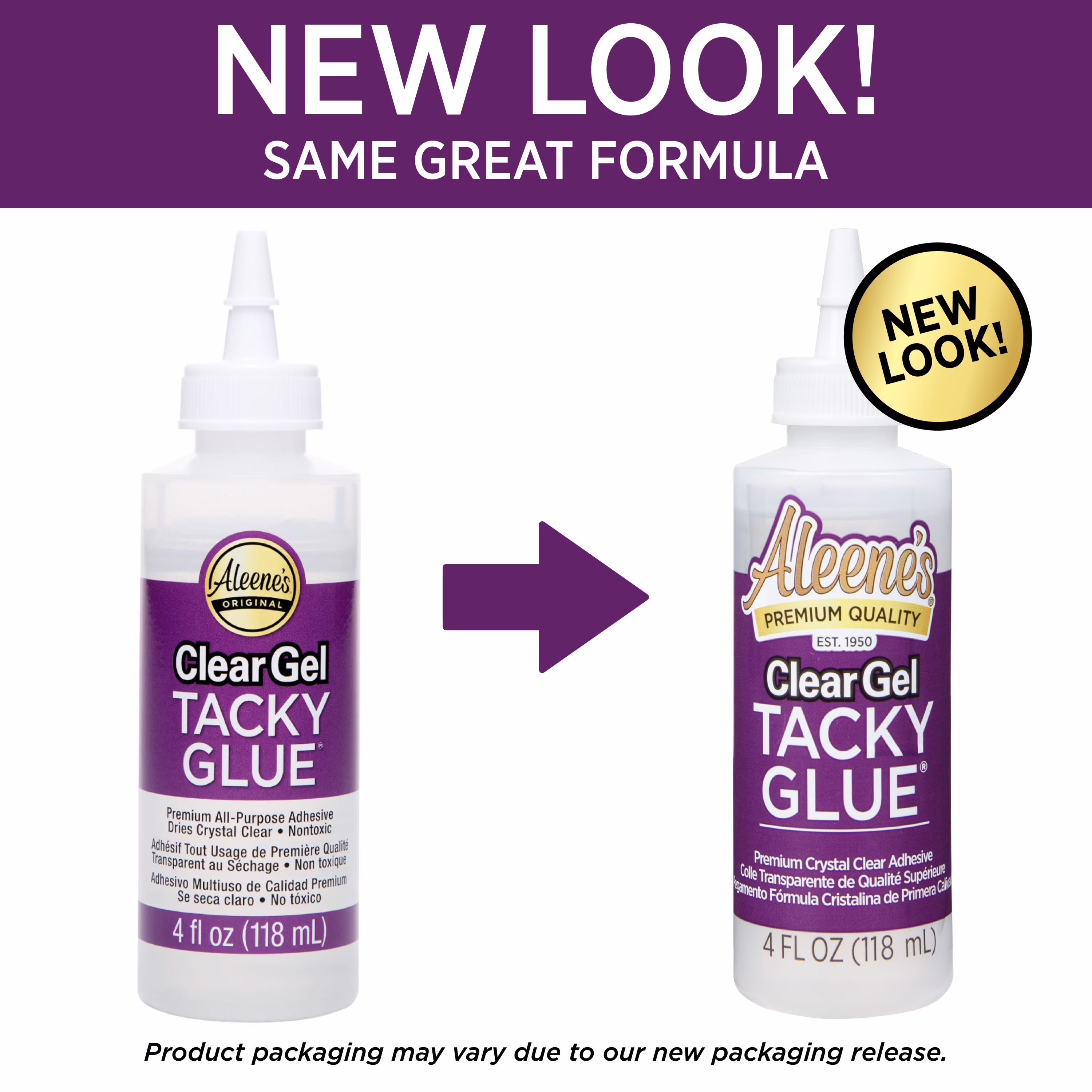 (6 pack) Aleene's Clear Gel Tacky Glue 4 fl oz, Dries Clear, Premium All-Purpose Adhesive