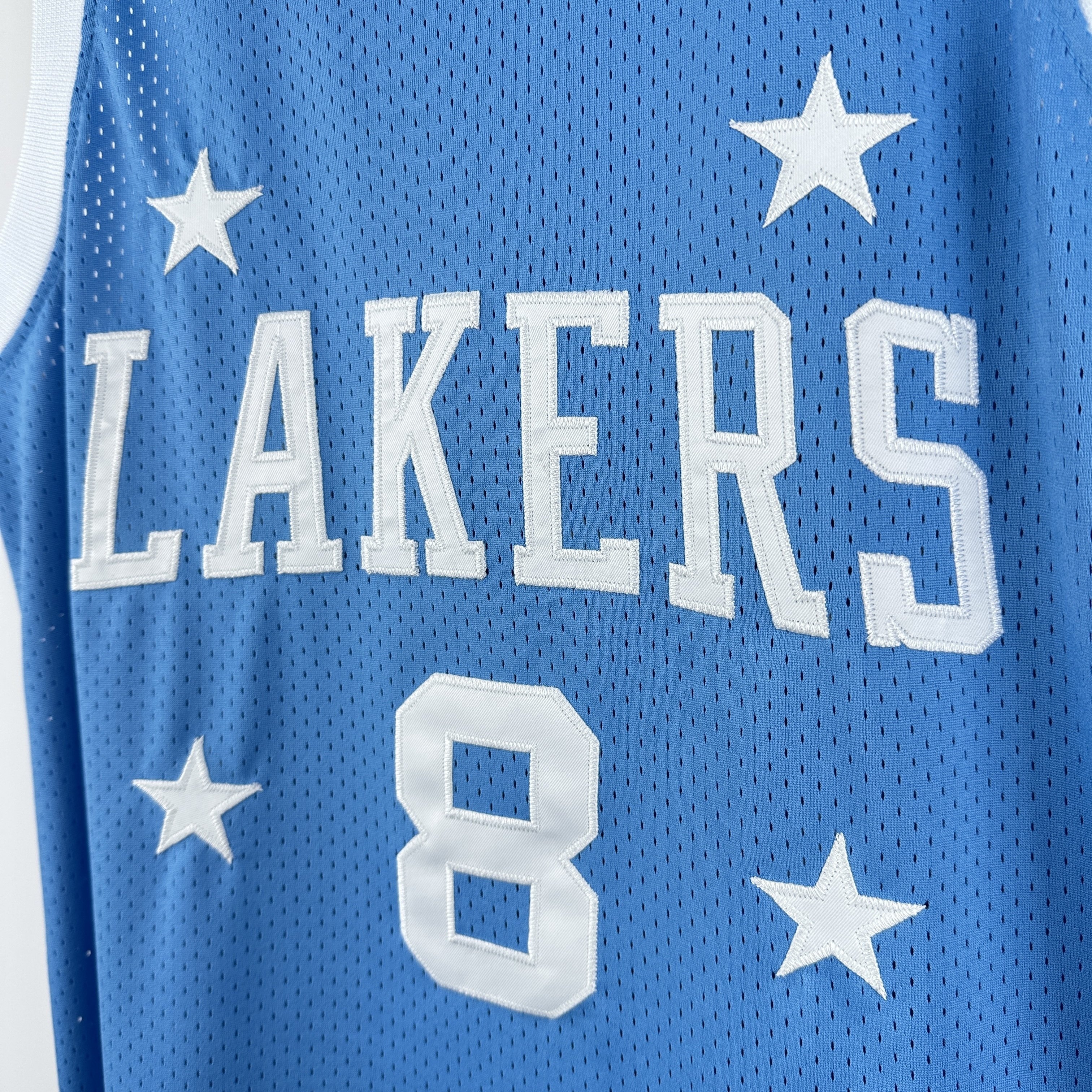Embroidered MN Retro Jersey Lakers 04/05 Season Sky Blue Four-Star No. 8 Kobe