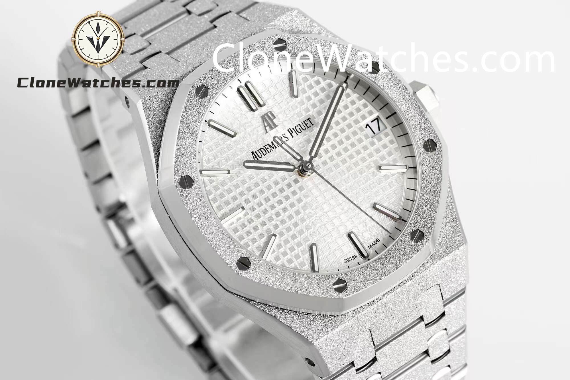 Audemars Piguet Super Clone Watches 1:1 Royal Oak Frost 15500 White Dial