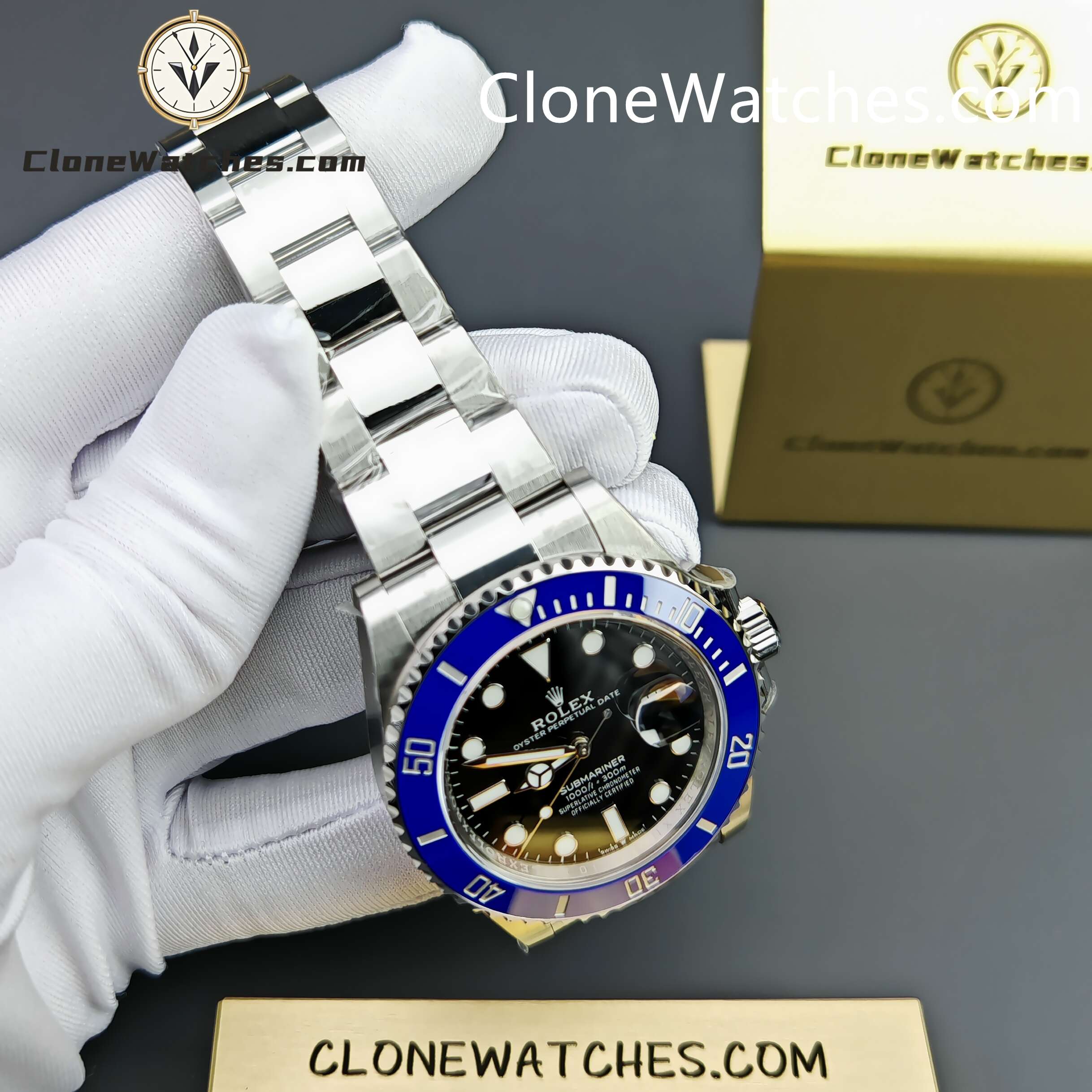 Rolex Super Clone Watches 1:1 Submariner Blue Bezel m126619lb 3235 Movement