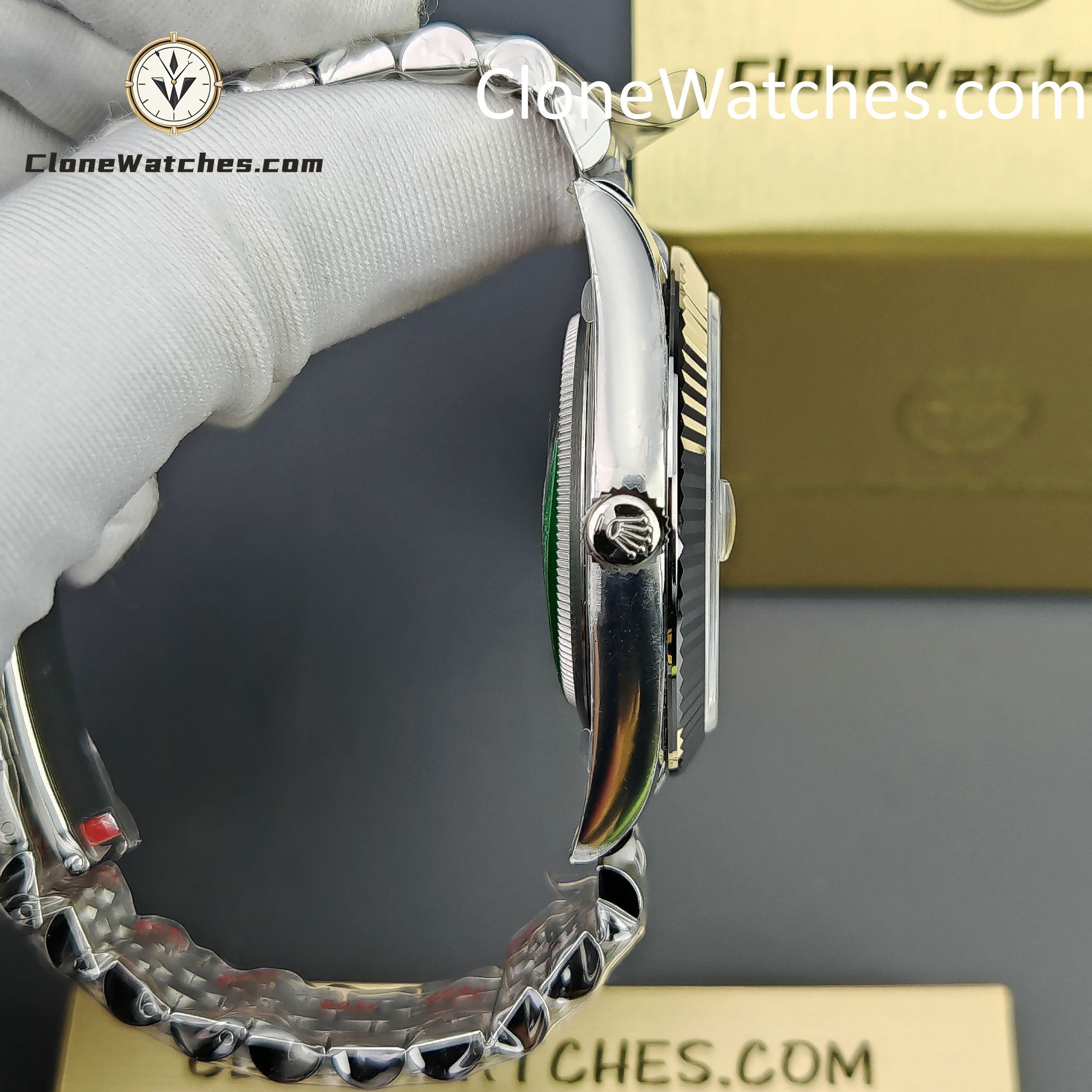 Rolex Super Clone Watches 1:1 DateJust Green Dial m126334-0028 Jubilee 41MM 3235 Movement