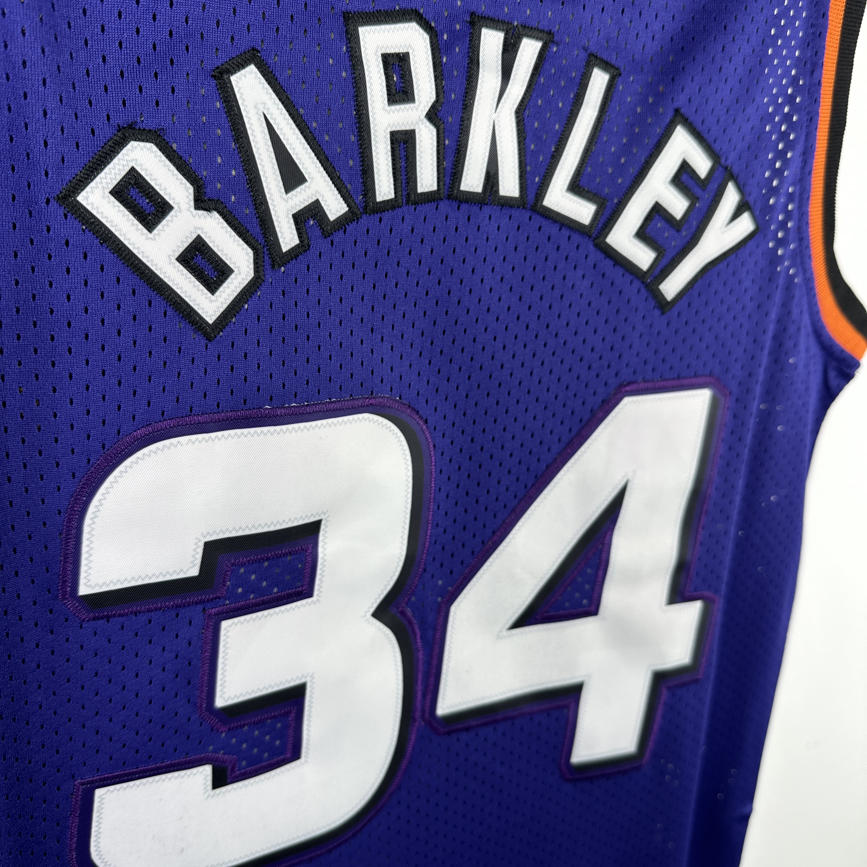 Embroidered MN retro jersey Suns 92/93 season purple No. 34 Barkley