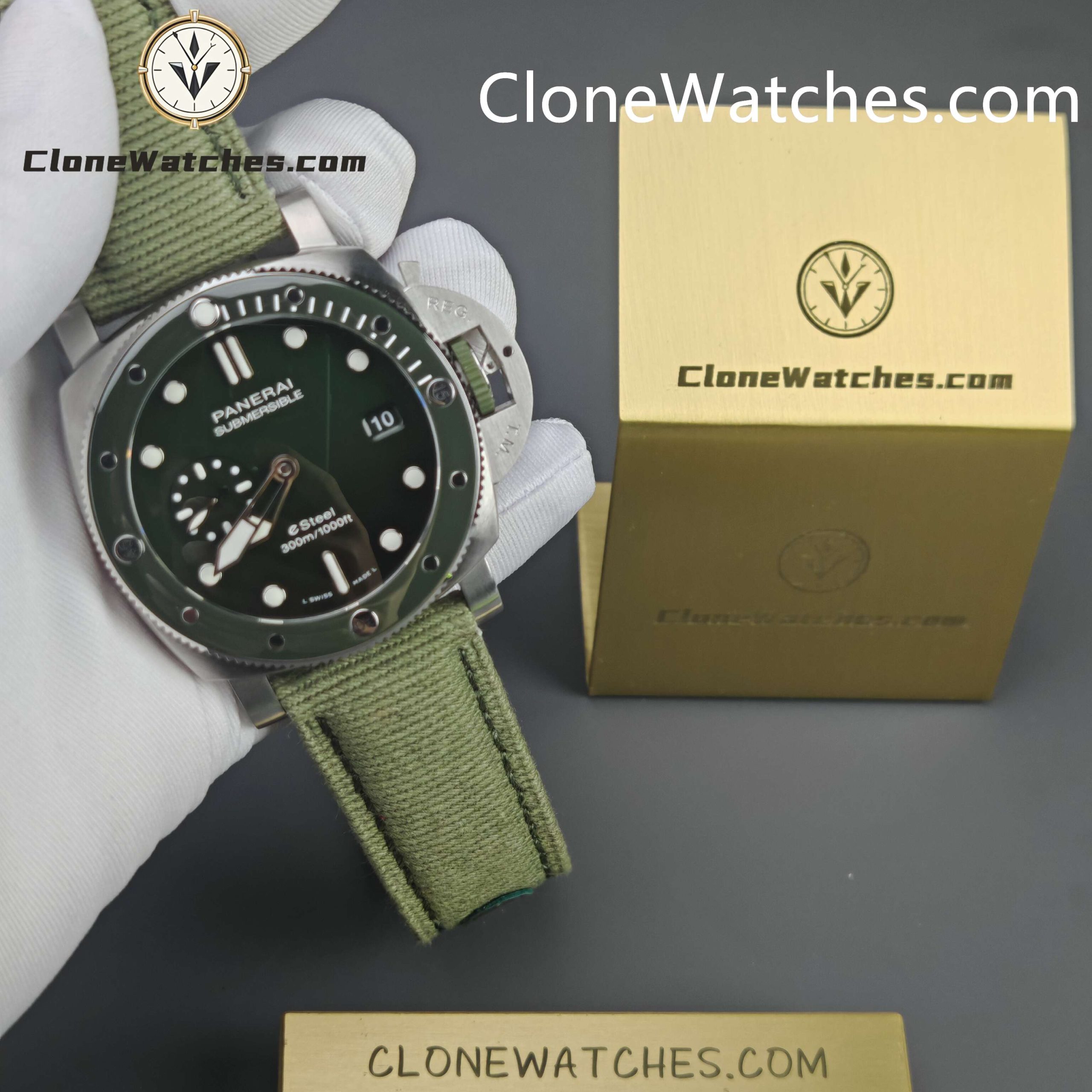 Panerai Super Clone Watches 1:1 Submersible QuarantaQuattro Verde Smeraldo PAM01287 New version