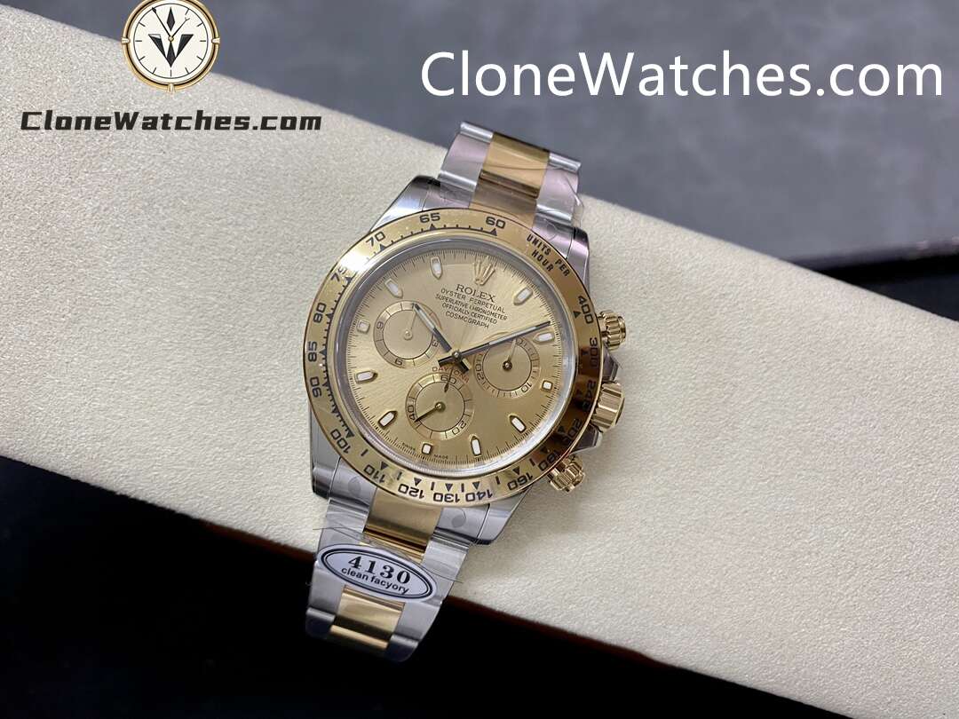 Rolex Super Clone Watches 1:1 Daytona Gold Dial M116503 – 0003 4130 Movement