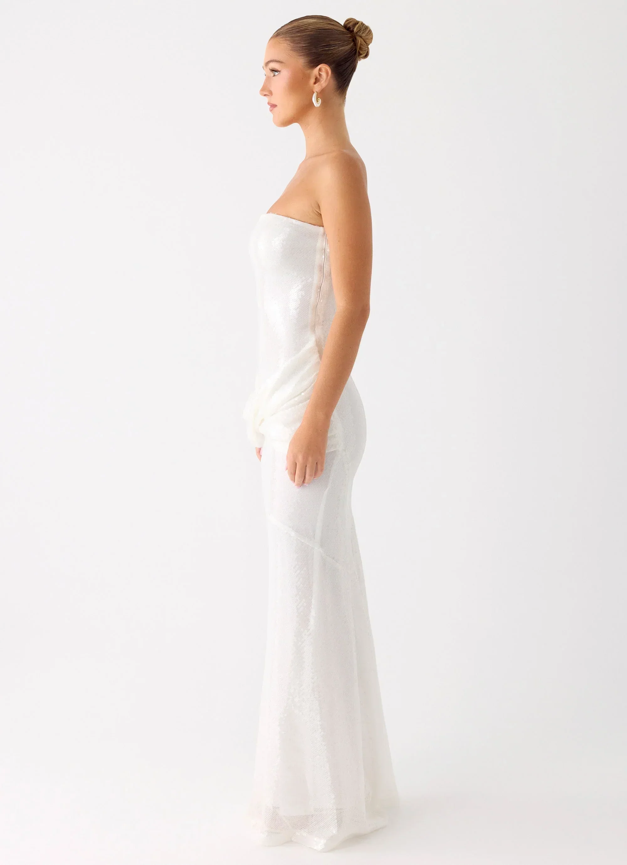 Anticipating Sequin Maxi Dress - White