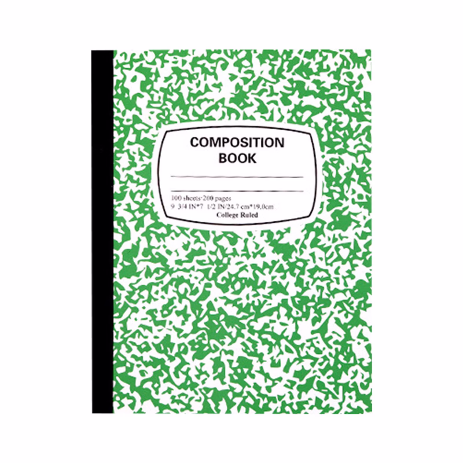 Composition Notebook 1 Pack Wide Ruled 100 Sheets Marble Cover 9.75x7.5in Sewn Binding