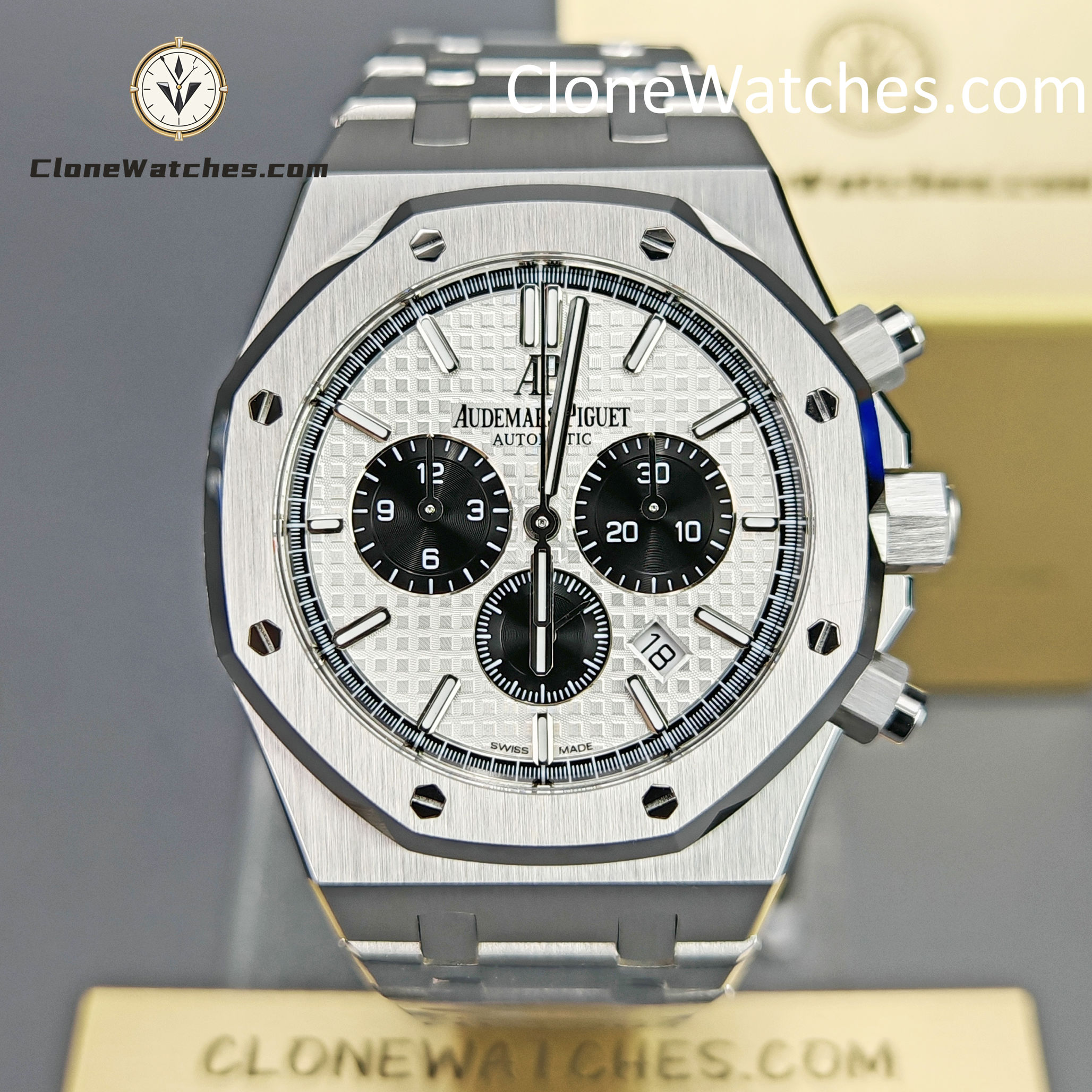 Audemars Piguet Super Clone Watches 1:1 Royal Oak White Dial 26331ST Selfwinding Chronograph