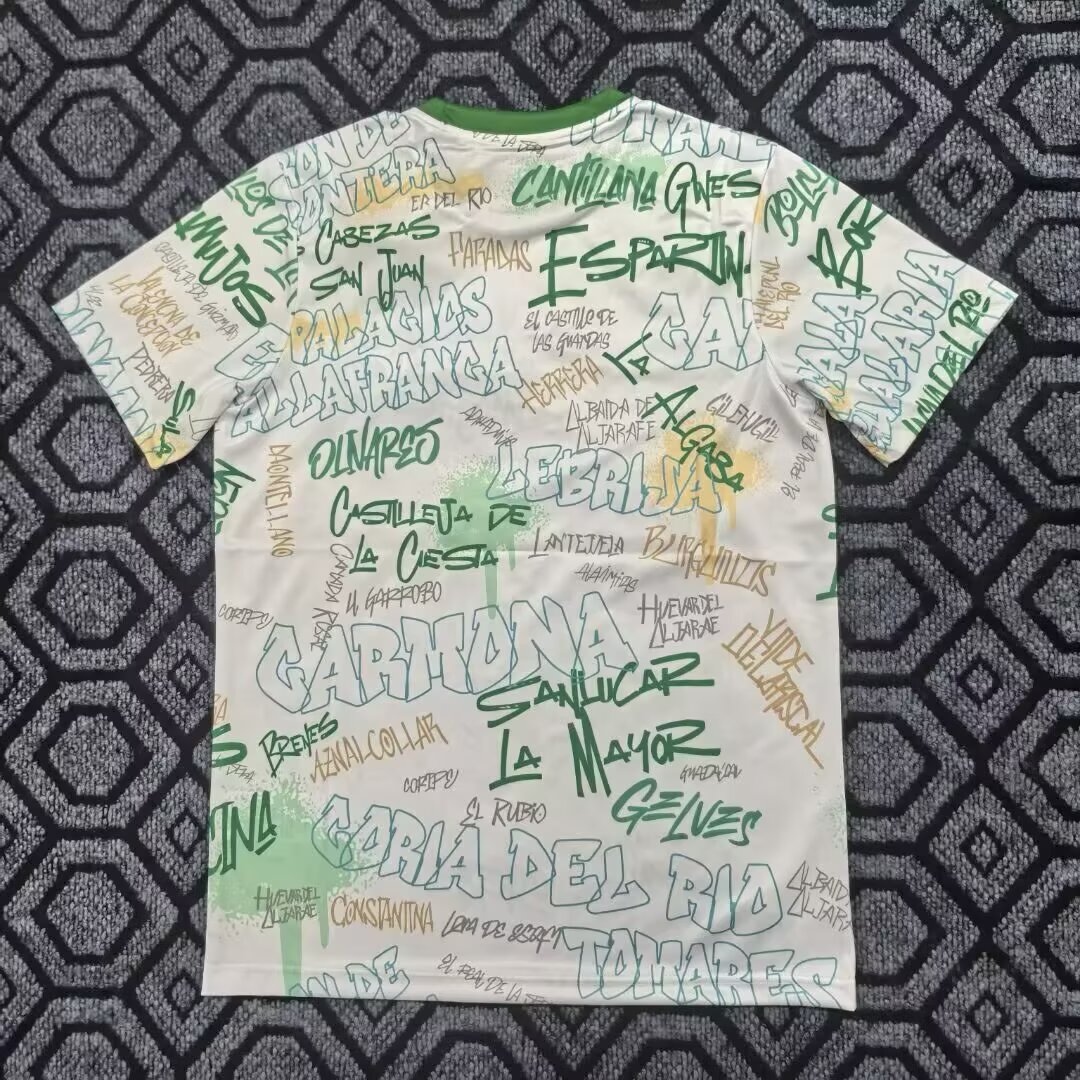 2025-26 Real Betis Special Edition White Jersey with English Lettering - Fan Edition