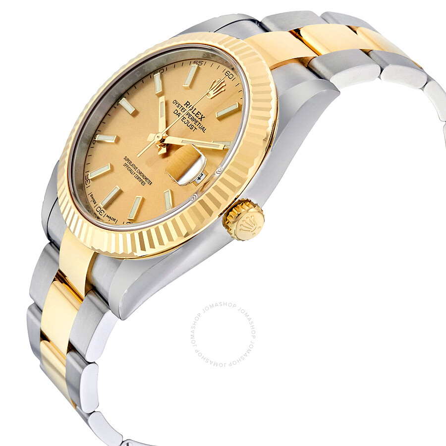 Rolex Datejust 41 Champagne Dial Steel and 18K Yellow Gold Oyster Men s Watch 126333CSO（Lifetime free warranty+90-days replacement service & Refund!.）