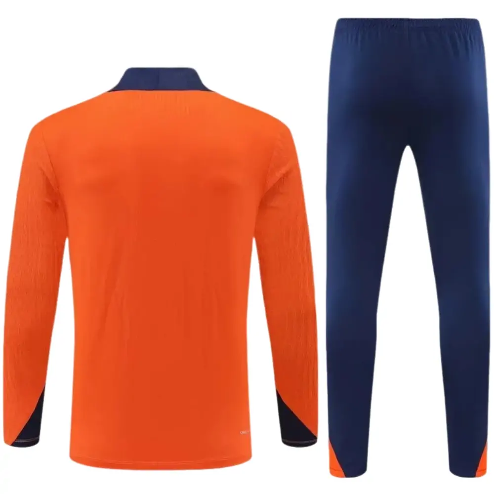 2024/25 Dutch half-pull training uniform orange 1:1 Thai quality suit