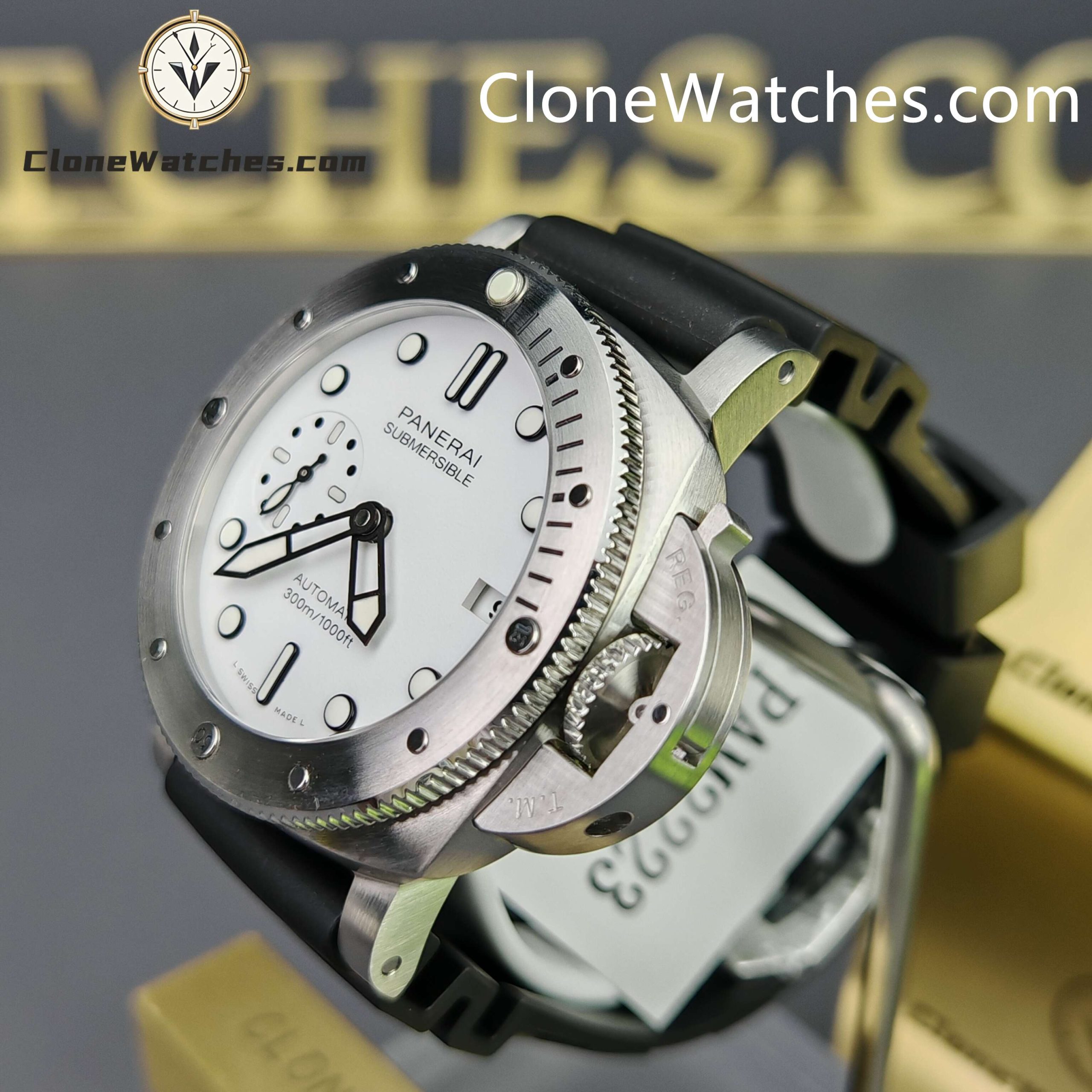Panerai Super Clone Watches 1:1 Submersible PAM02223 White Dial