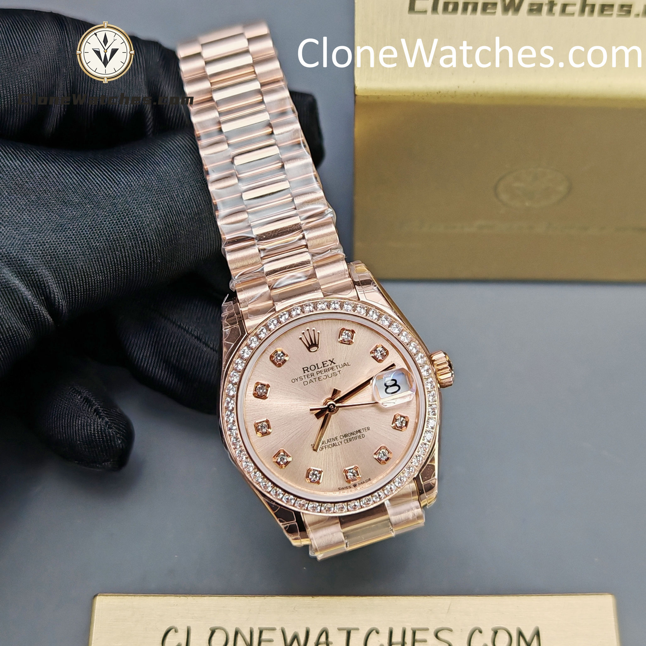 Rolex Super Clone Watches 1:1 DateJust m278285rbr-0025 President 31MM 2236 Movement