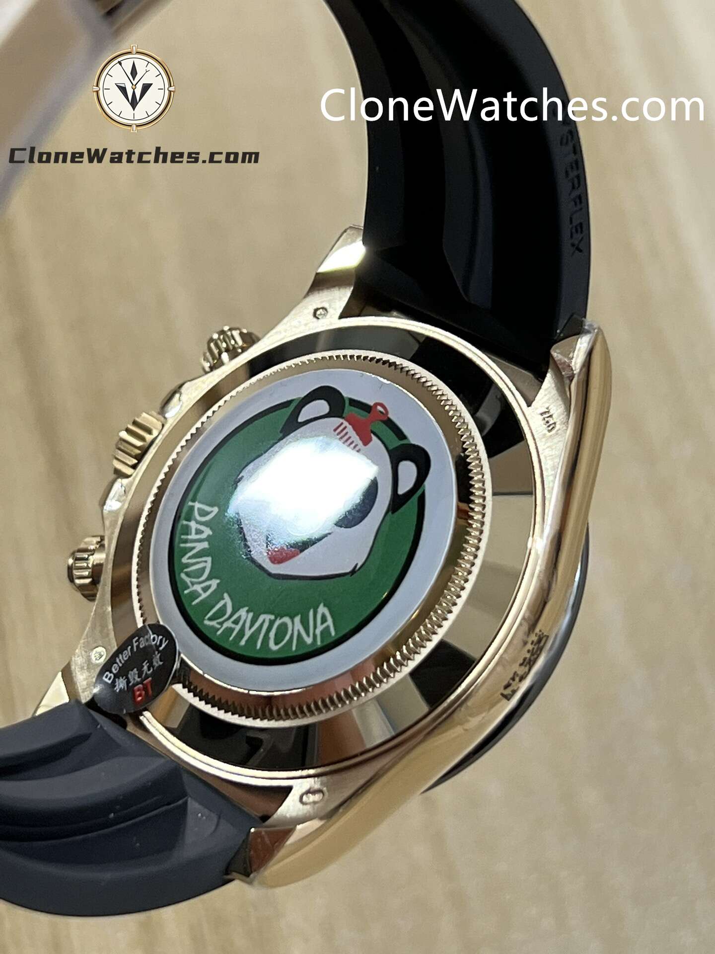 Rolex Super Clone Watches 1:1 Daytona Black Dial Rubber Strap m116518ln-0047 4130 Movement