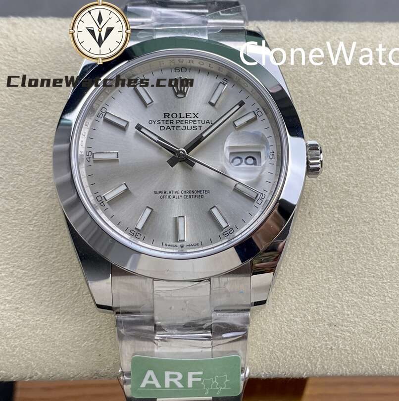 Rolex Super Clone Watches 1:1 DateJust Silver Dial M126300 – 0003 Oyster 41MM 3235 Movement