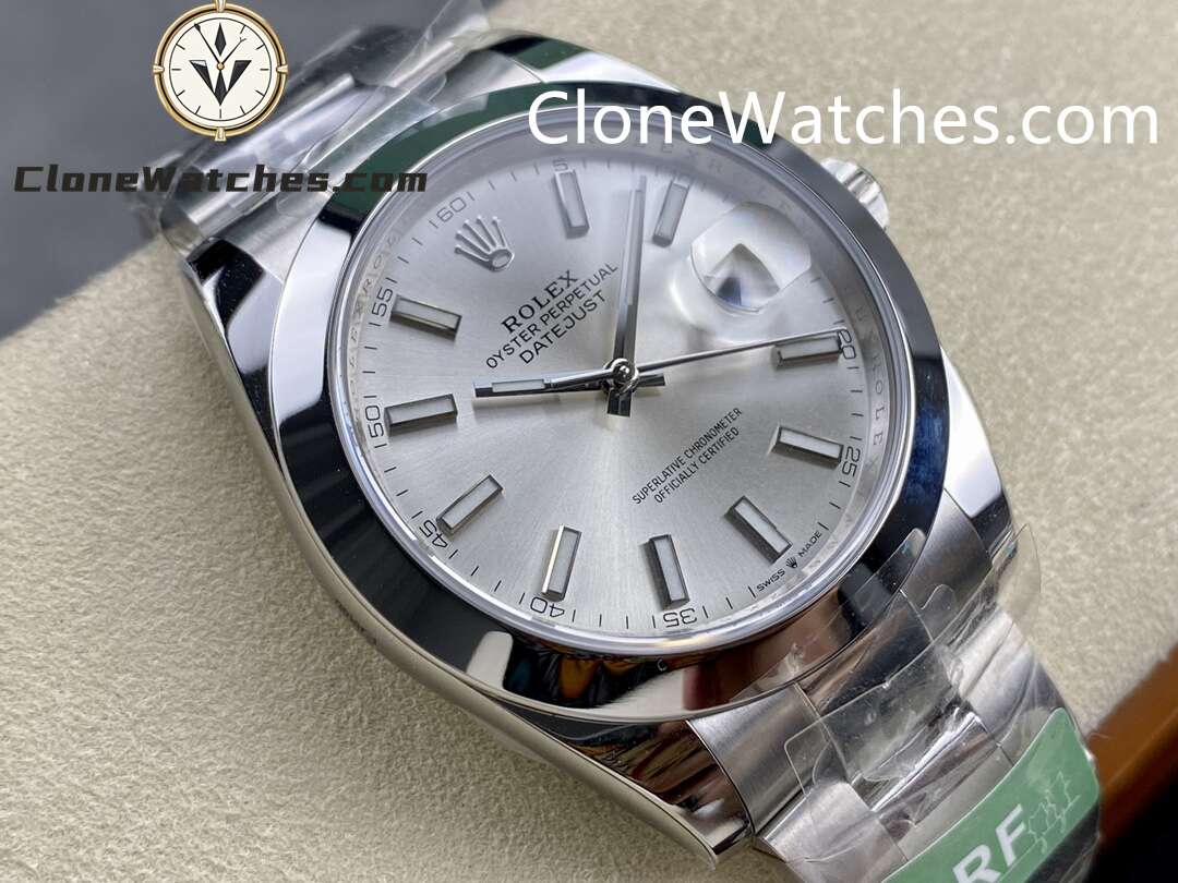 Rolex Super Clone Watches 1:1 DateJust Silver Dial M126300 – 0003 Oyster 41MM 3235 Movement