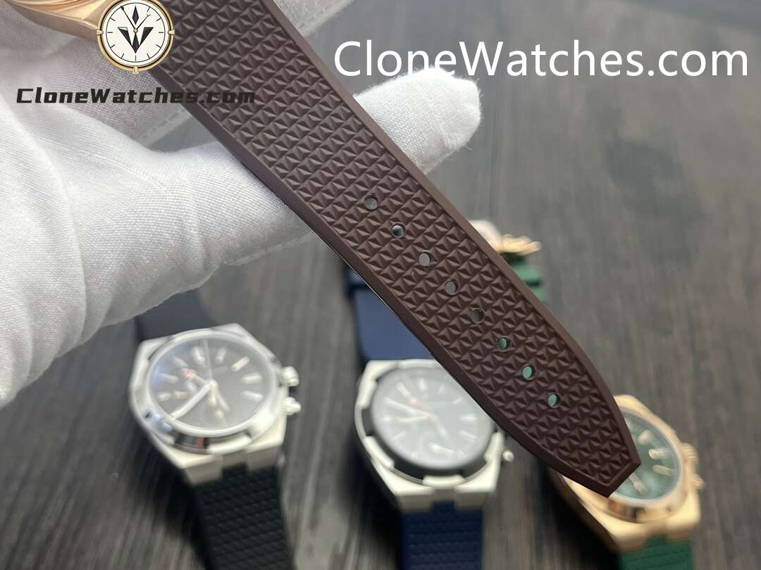 Vacheron Constantin Super Clone Watches 1:1 Overseas Dual Time 7920V/000R-B336 Rose Gold Silver Dial